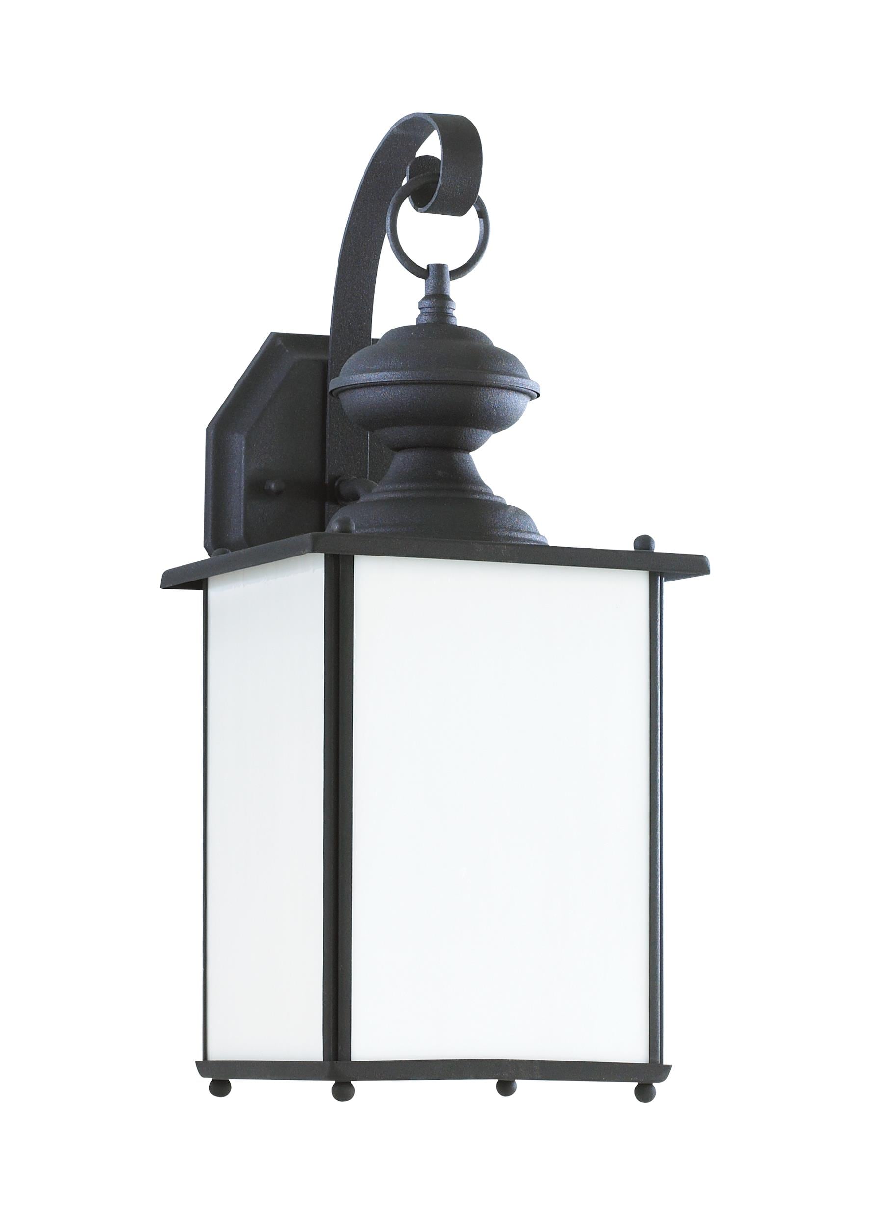 Generation Lighting 84158DEN3-12 Jamestowne 1 -Light 17-in H Satin Black Hardwired Dark Sky Outdoor Wall Light