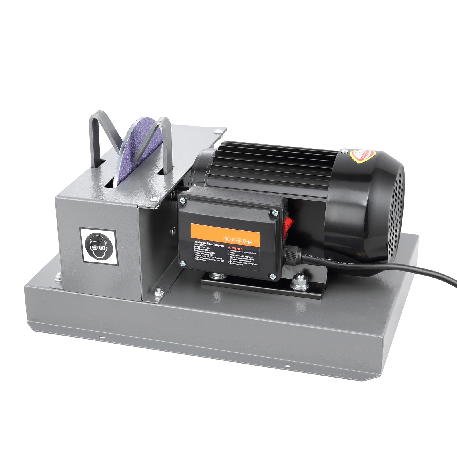 SVOPES SVOPESTSGCJDP06256V1 Lawn Mower Blade Sharpener. 2/3HP 500W Lawnmower Blade Grinder with 7-inch Ceramic Grinding Wheel. Bench Blade Sharpening Machine
