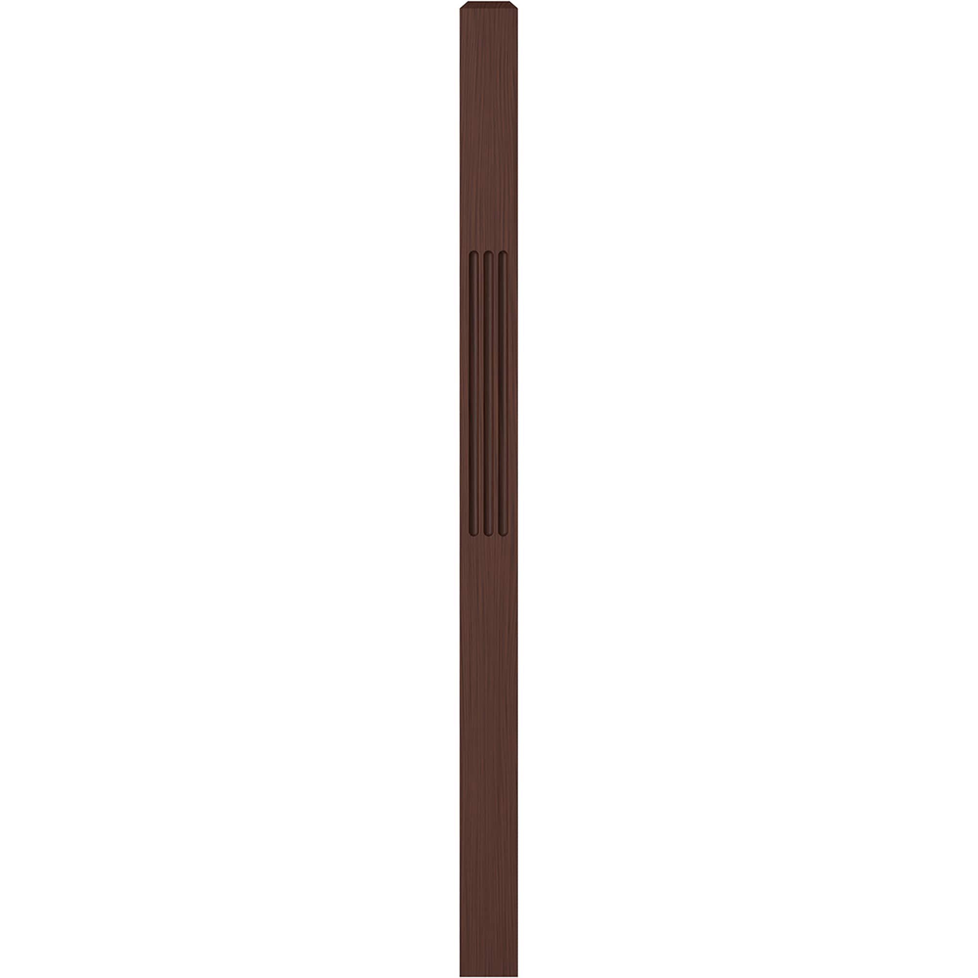 L.J. Smith Stair Systems LJF-4001-W Clean 3.5-in x 57.5-in Unfinished Walnut Intermediate Stair Newel Post
