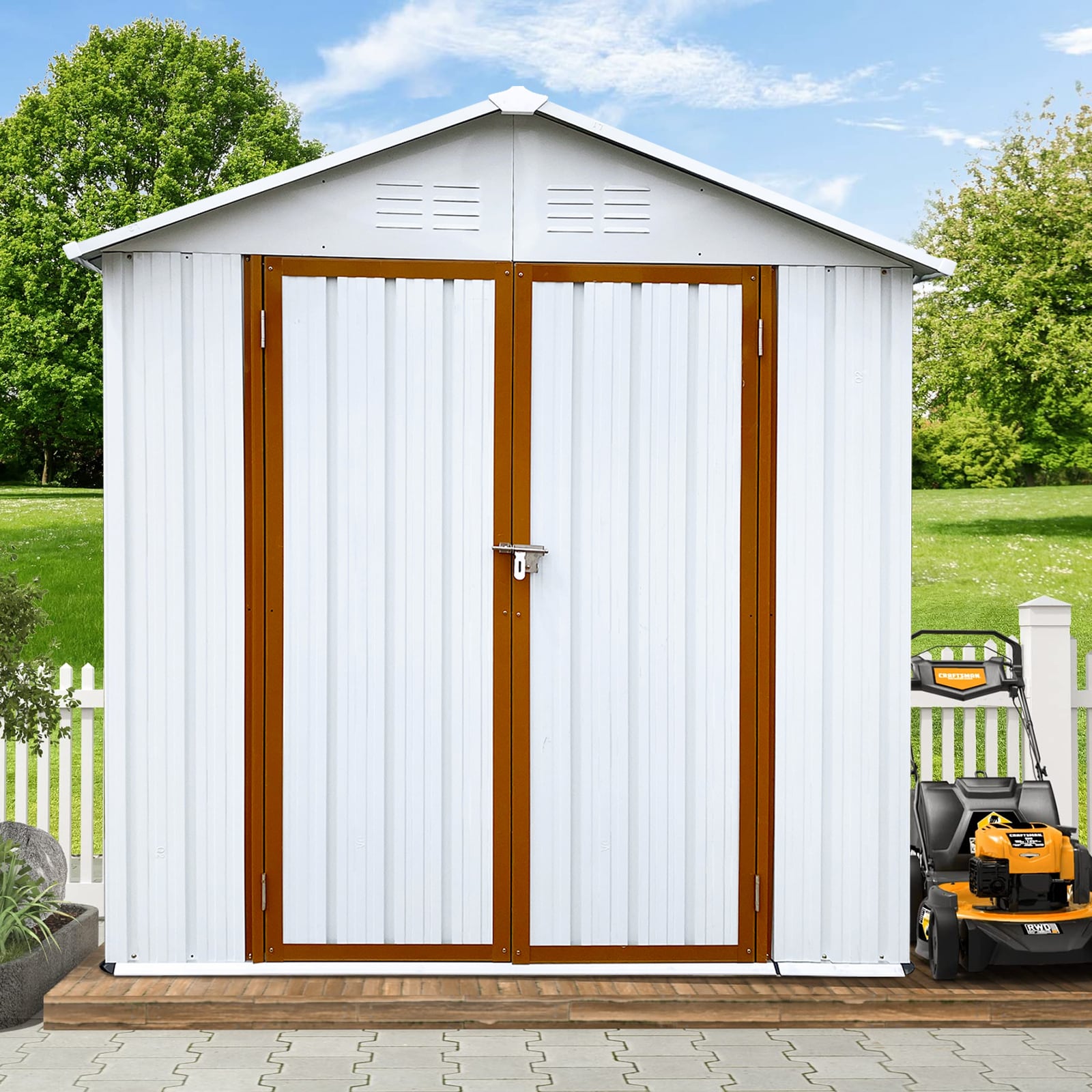 Flynama 4-ft x 6-ft Aluminum Storage Shed in the Metal Storage Sheds ...