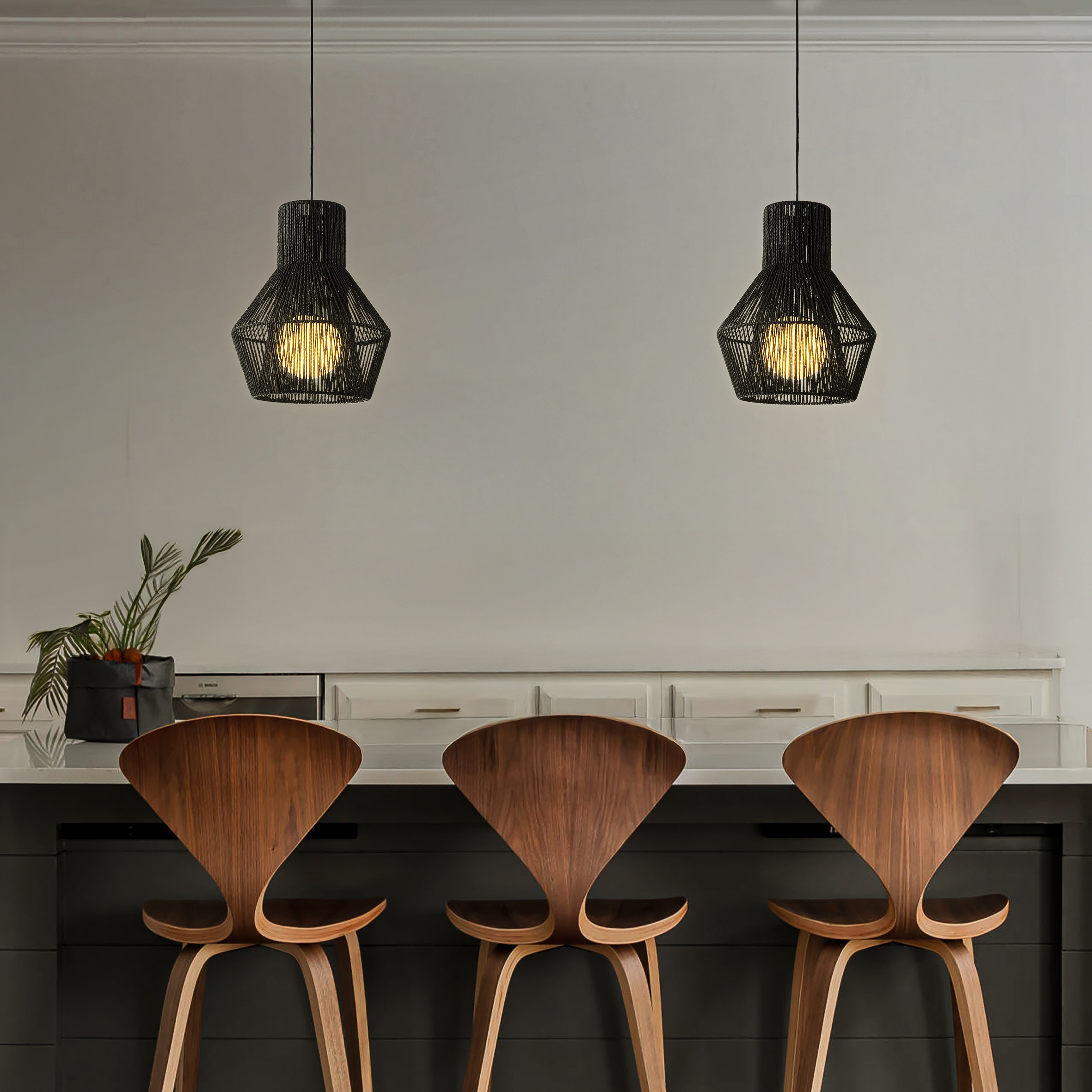 AloaDecor Lighting L7264D36BK12A Pendant-Lights - View #6