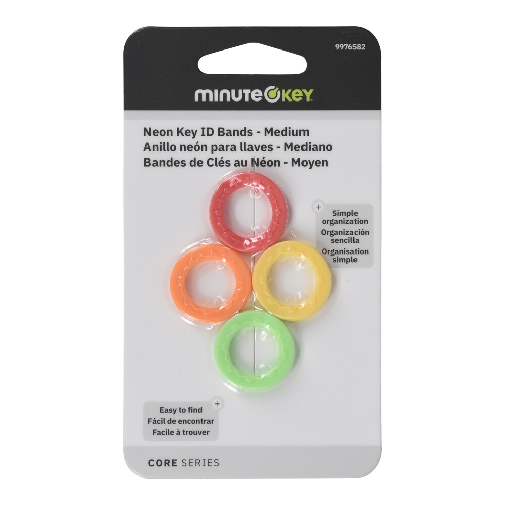 Minute Key 4-Pack Multi-colored Id Tag