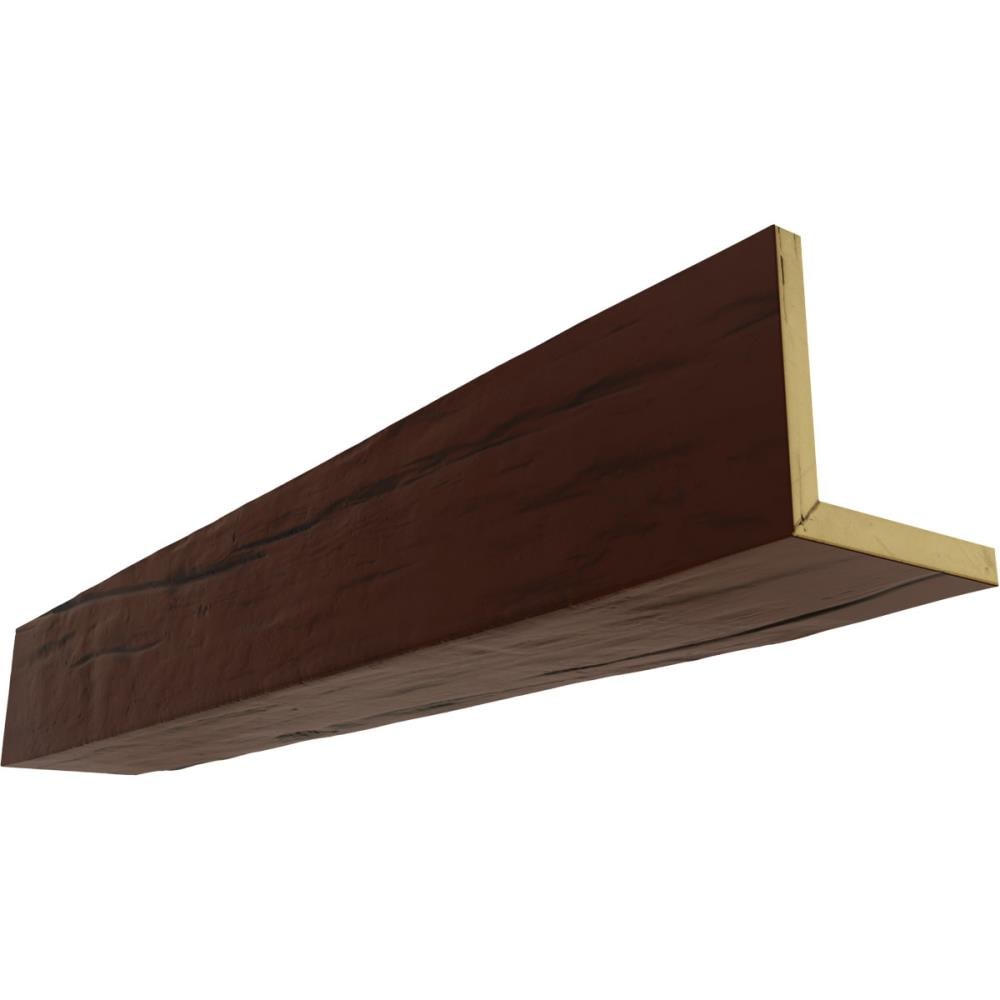 Ekena Millwork BMRW2C0040X040X096PE Riverwood Endurathane Faux Wood 4-in x 4-in x 96-in Natural Pecan Finished Polyurethane L-Shaped Decorative Beam