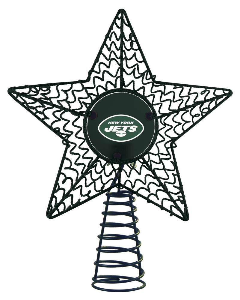 The Memory Company New York Jets 13-in Star Team White Christmas Tree  Topper at