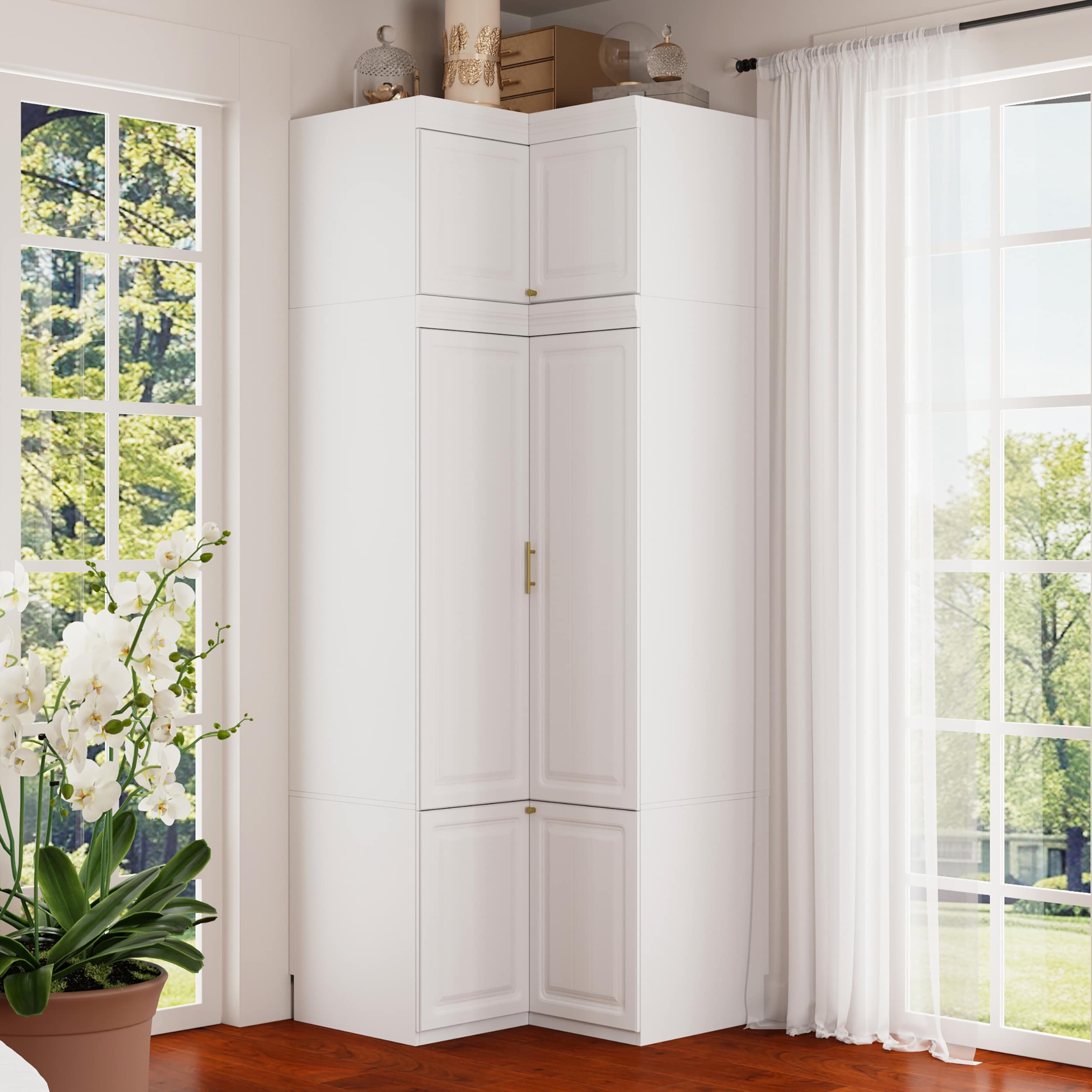 FUFU&GAGA KF250023-04+05+06 White Armoire