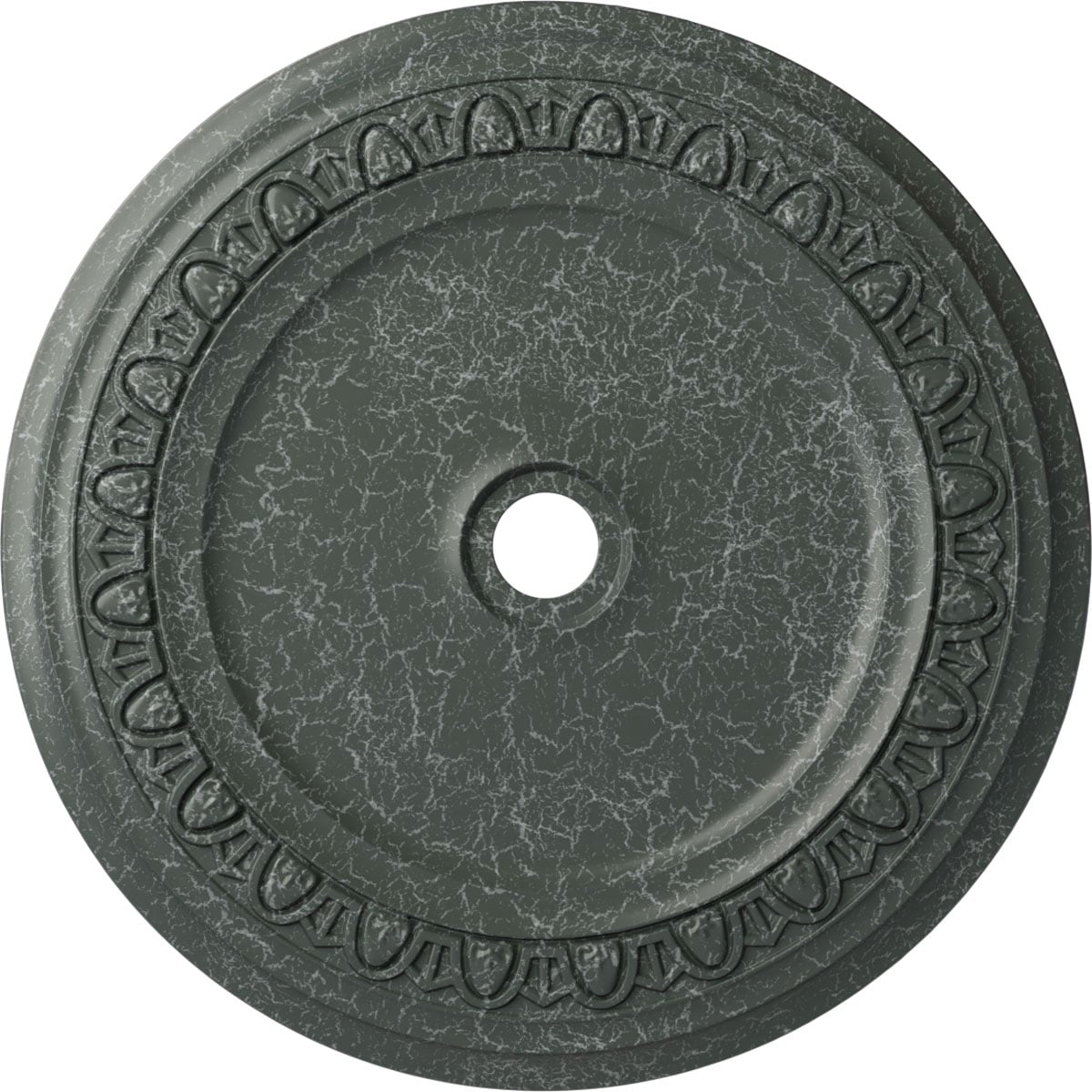 Ekena Millwork CM41CAAGC Caputo 41-in W x 41-in L Painted Athenian Green Crackle Polyurethane Whole Ceiling Medallion