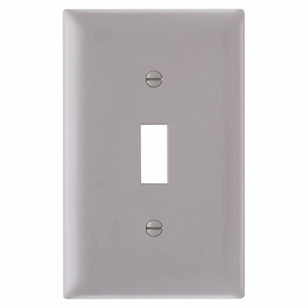 Legrand TP1GRYCC15 Pass Seymour 1 -Gang Midsize Size Gray Nylon Indoor Toggle Wall Plate