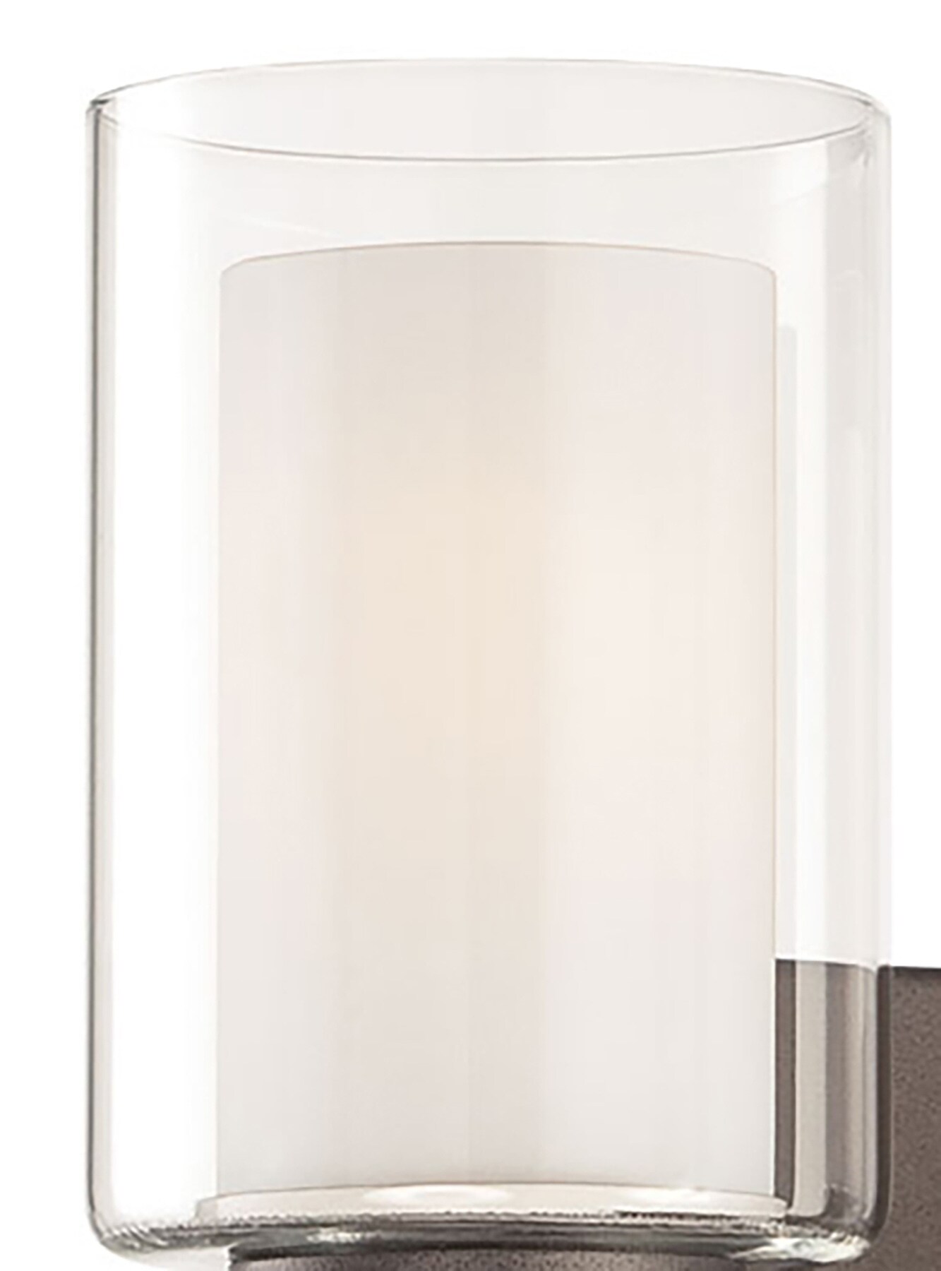 Transitional Smoked Iron 4-Light Bath Bar with Etched White Glass