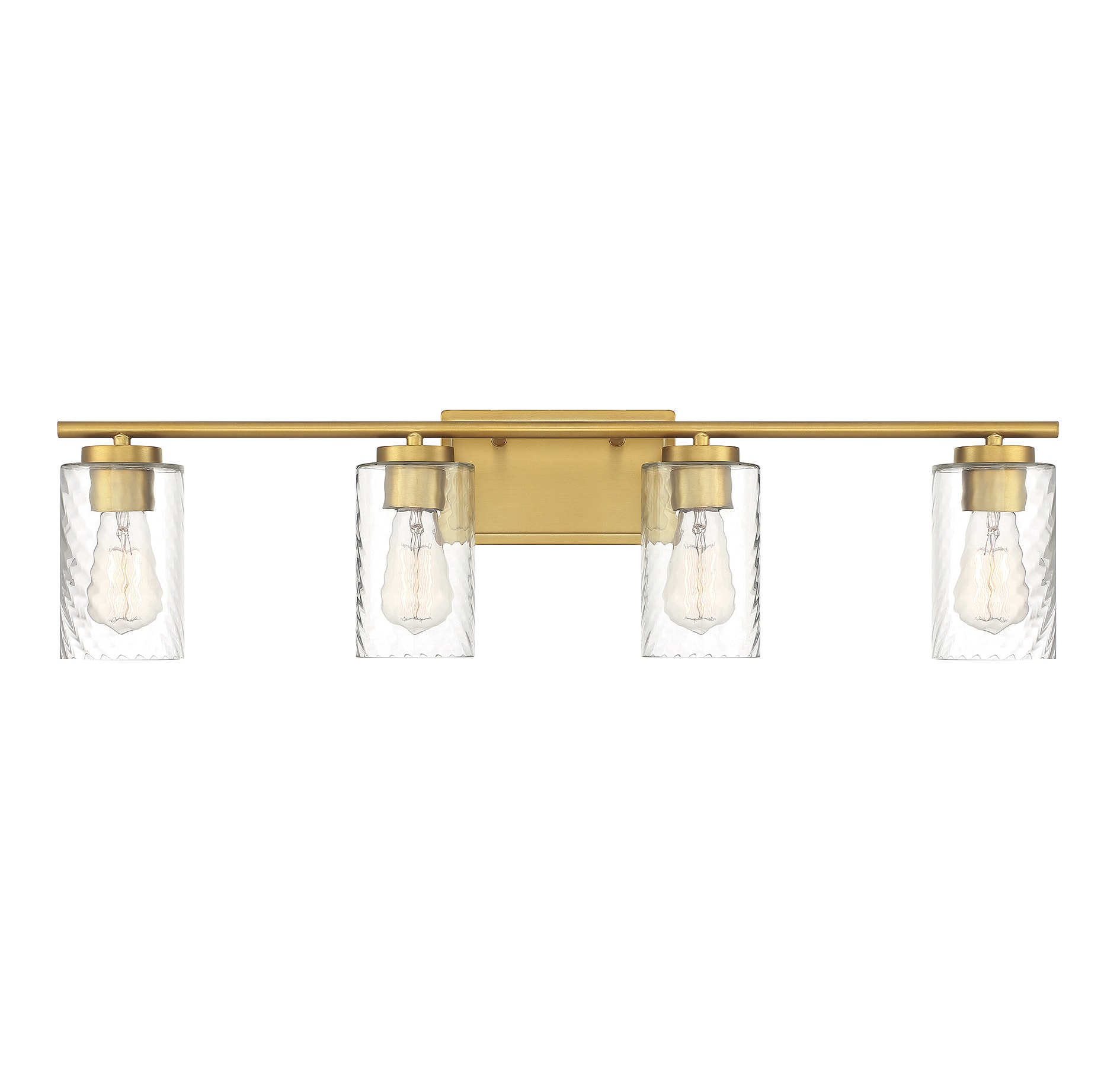 Meridian Lite Trends M80039NB Meridian 32-in 4 -Light Brushed Brass Farmhouse Vanity light