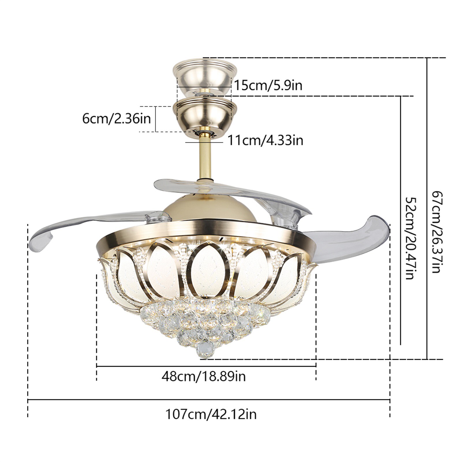 Oukaning HG-HSYXF-1946-1 Ceiling-Fans - View #4