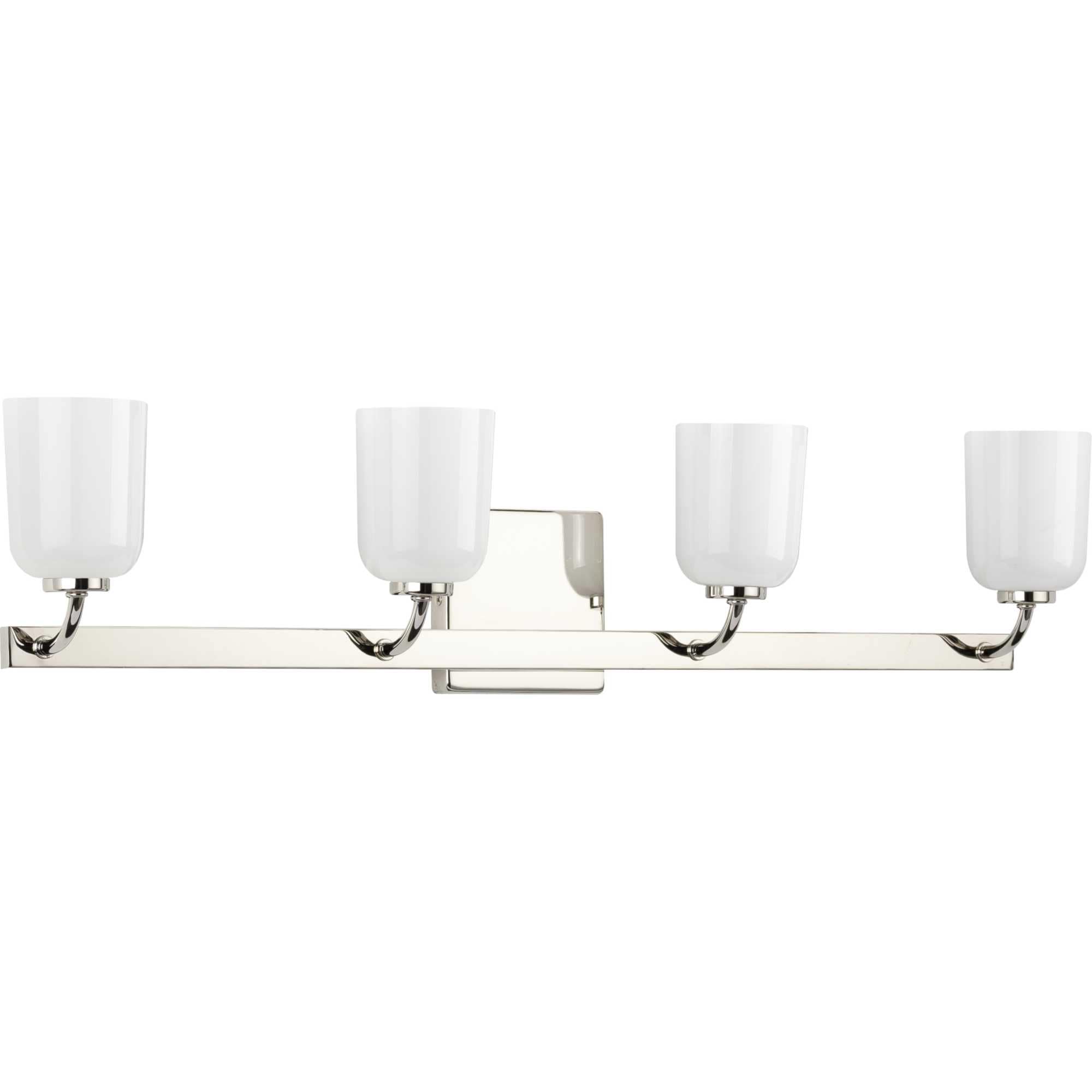 Progress Lighting P300283-104 Moore 6.75-in 4 -Light Polished Nickel Modern/contemporary Vanity light