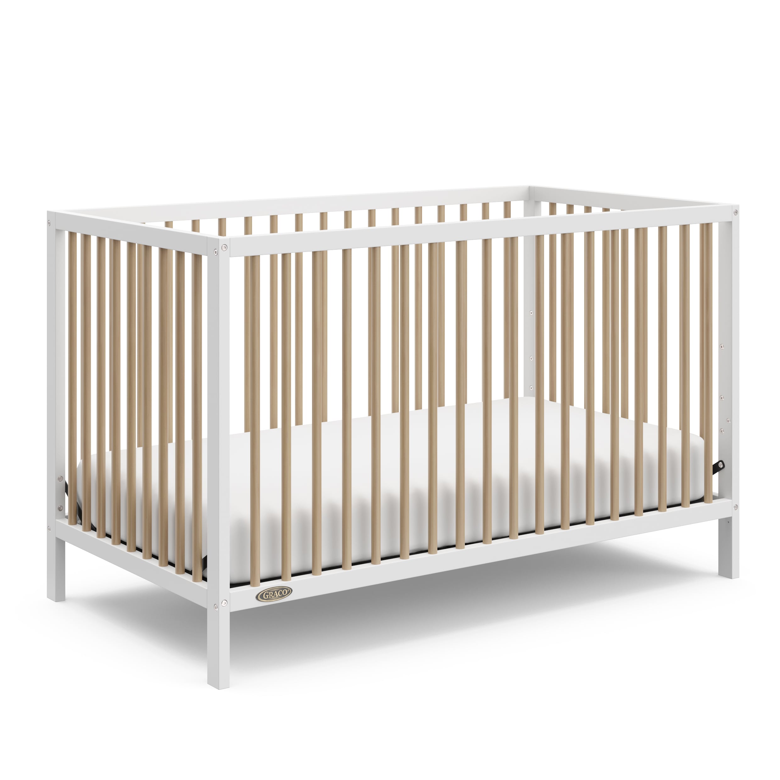 Graco 04533-471  Teddi 4-in-1 White/Driftwood Convertible Crib