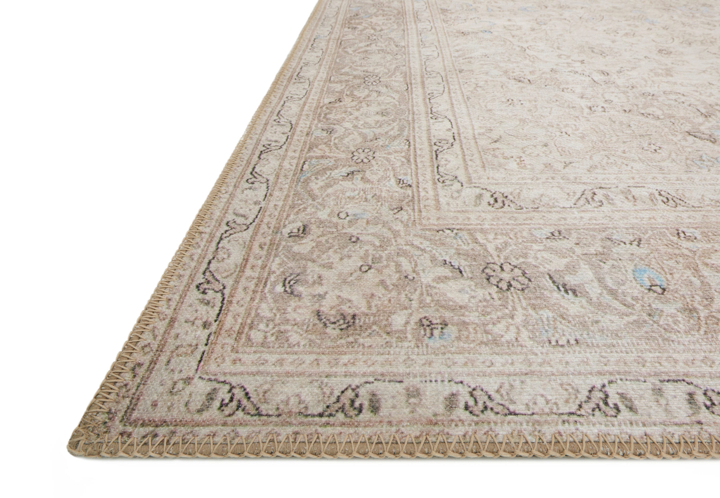 Gray and Beige Polyester Oriental Runner Rug 2'-6" x 7'-6"