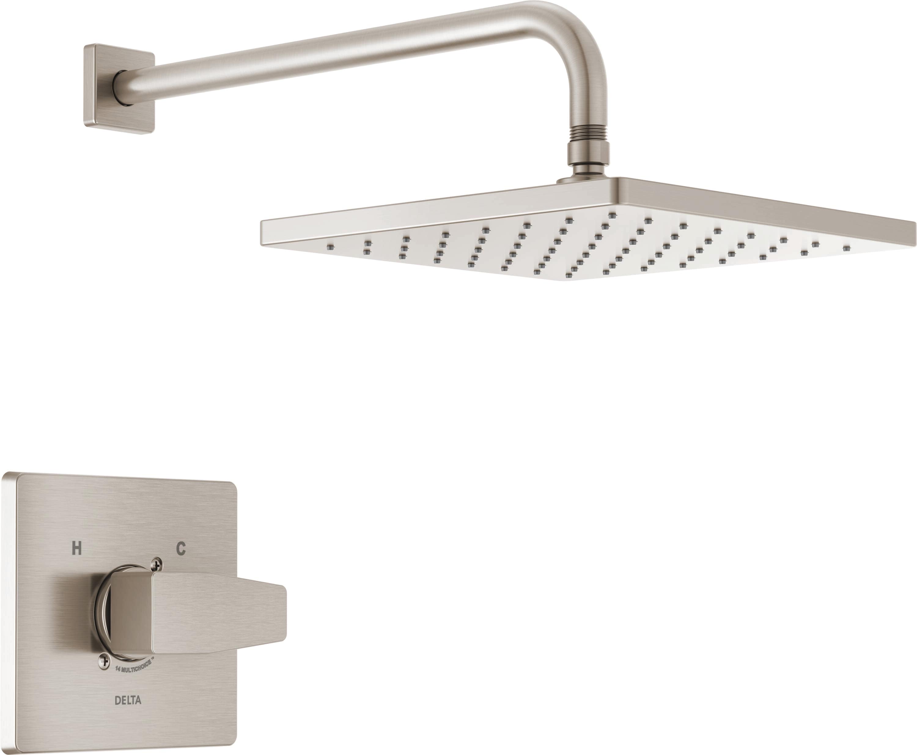 Delta T14268-SP-PP Modern SpotShield Stainless 1-handle Single function 10-Inches Square Shower Faucet