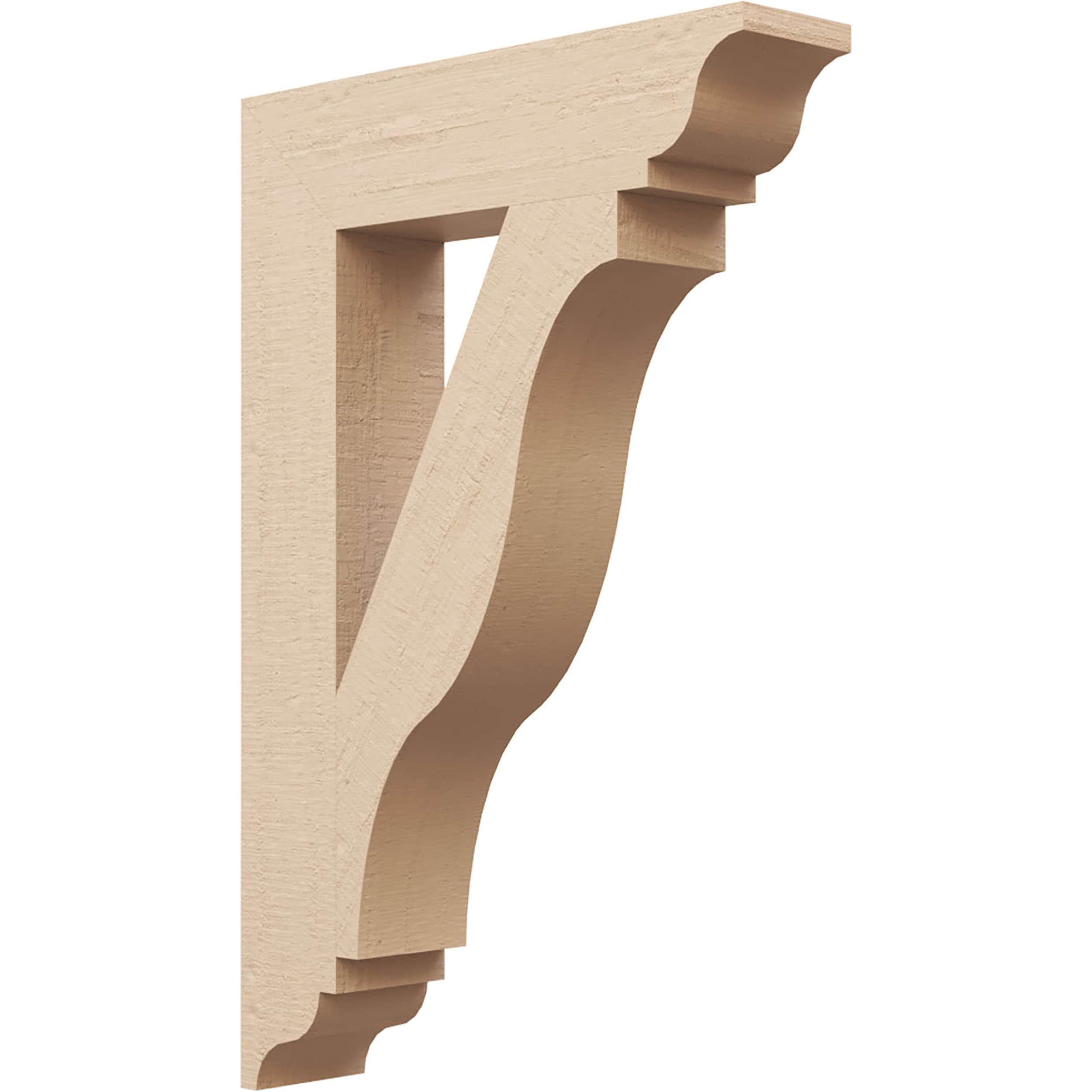 Ekena Millwork 2116730 Funston Rough Cedar Woodgrain TimberThane 3-1/2-in x 24-in x 16-in Brown Urethane Standard bracket