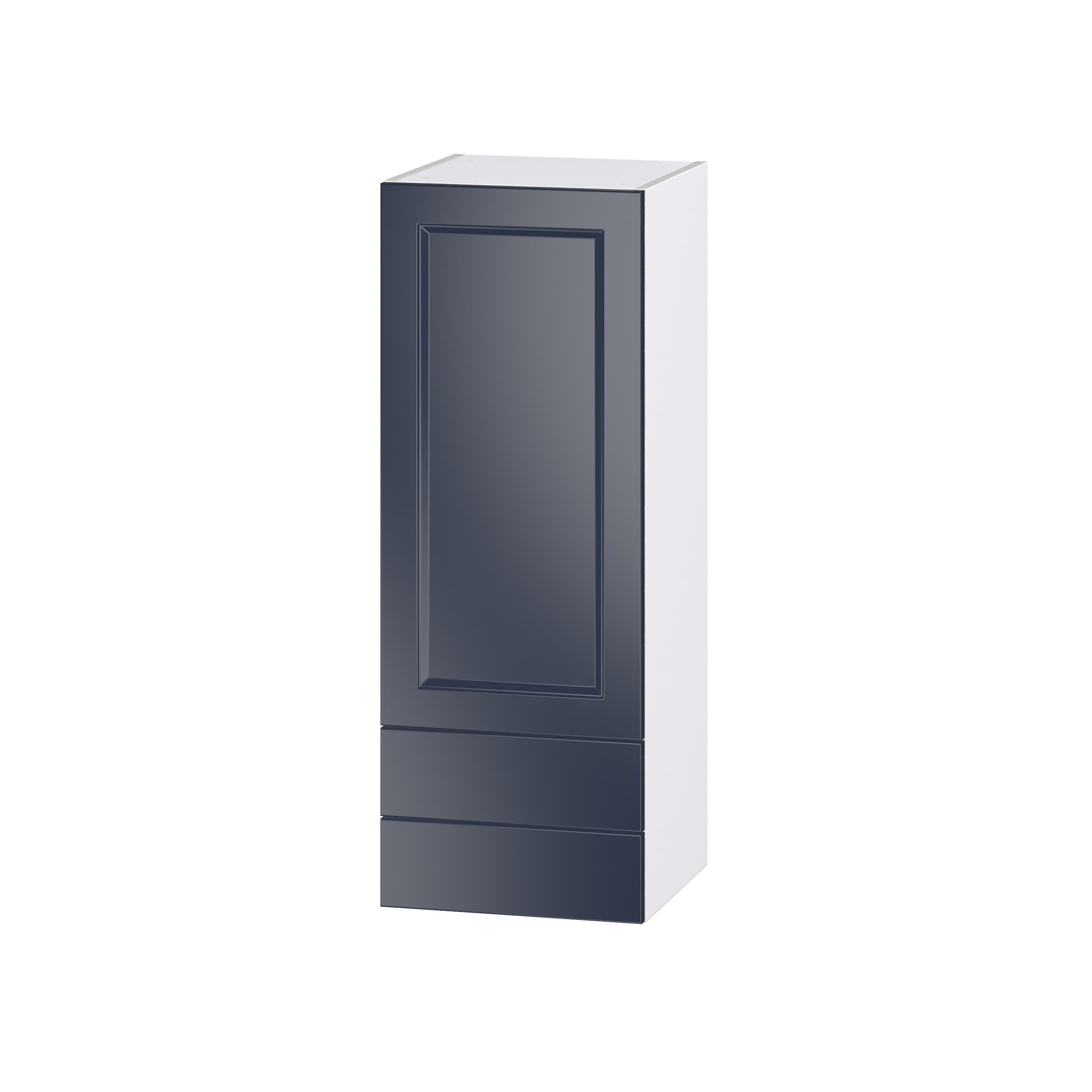 Hugo&Borg Lorette 18-in W x 40-in H x 14-in D Navy Blue Wall Fully Assembled Cabinet (Recessed Panel Shaker Door Style)