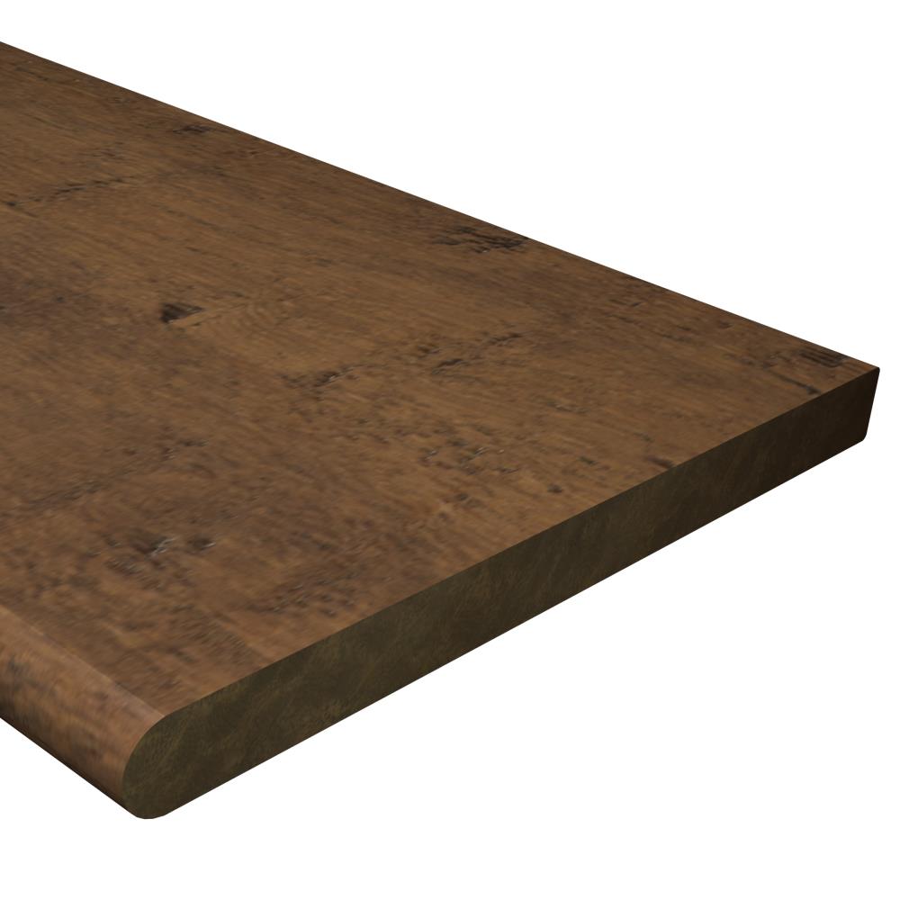 CALI 7103005017 Fossilized 48-in x 12-in x 1.06-in Bourbon Barrel Bamboo Bullnose Stair Tread