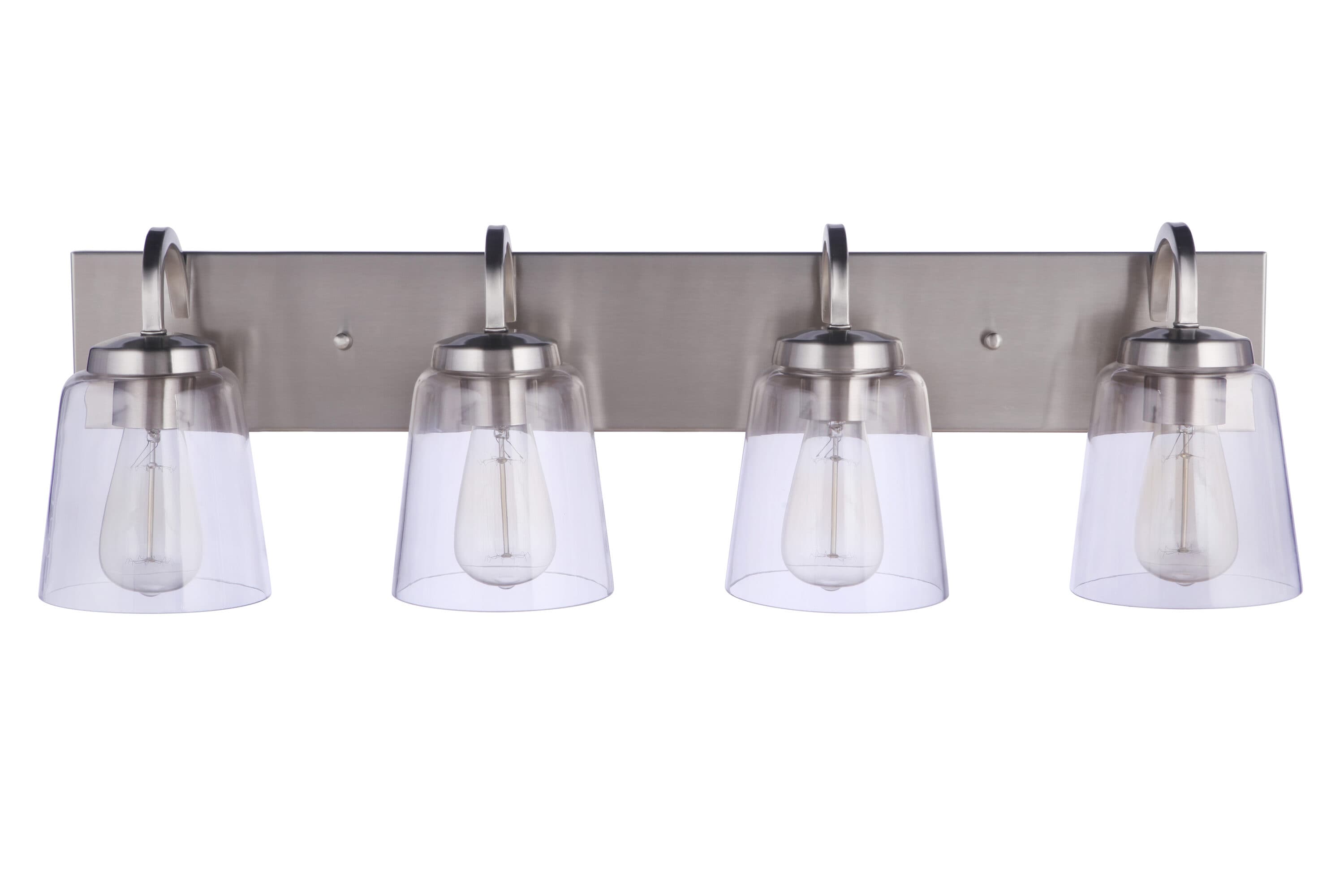 Craftmade Elsa 31-in 4 Light Brushed Nickel Transitional Bathroom Vanity light