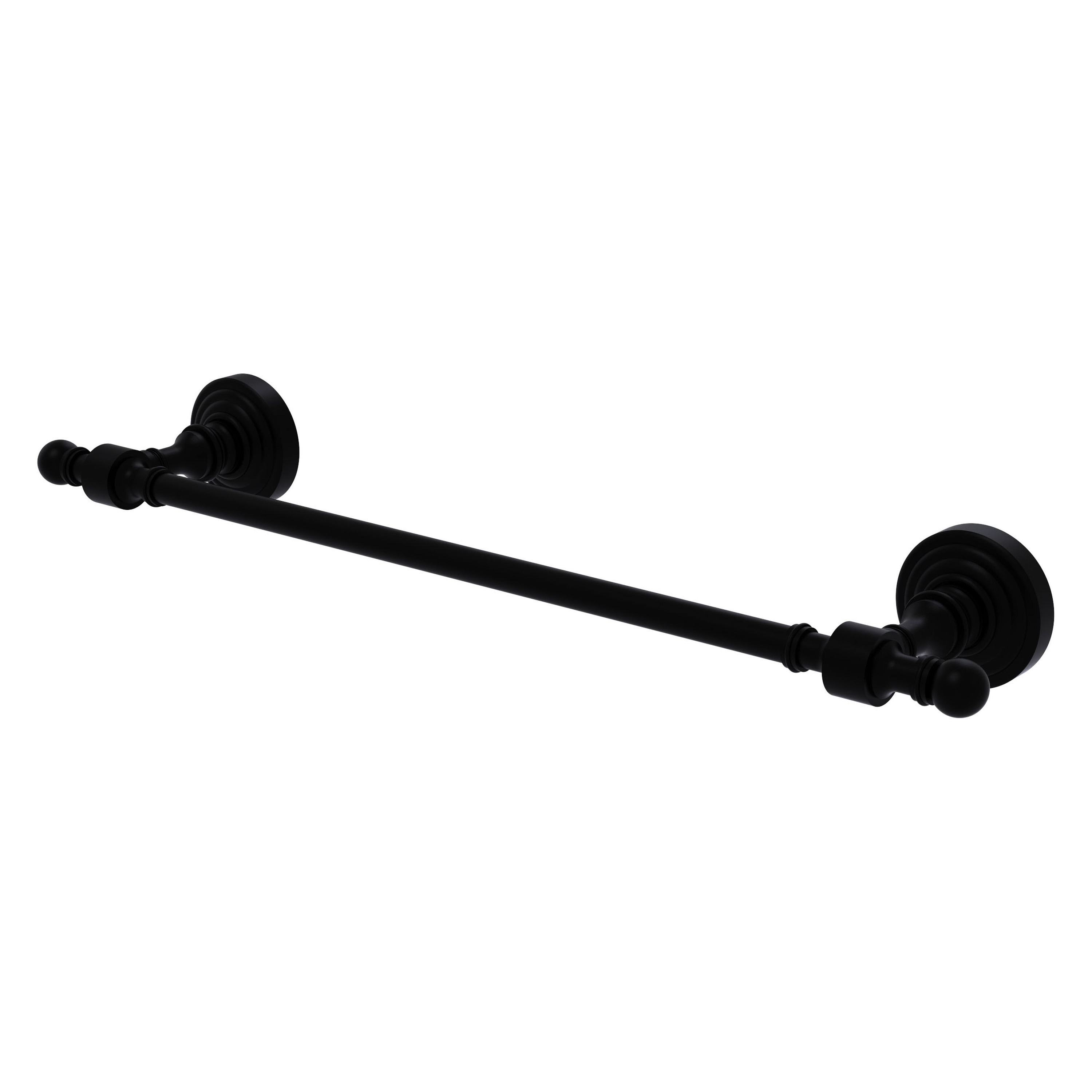 Allied Brass RW-31/18-BKM Retro Wave 18-in Matte Black Wall mount Single Towel Bar