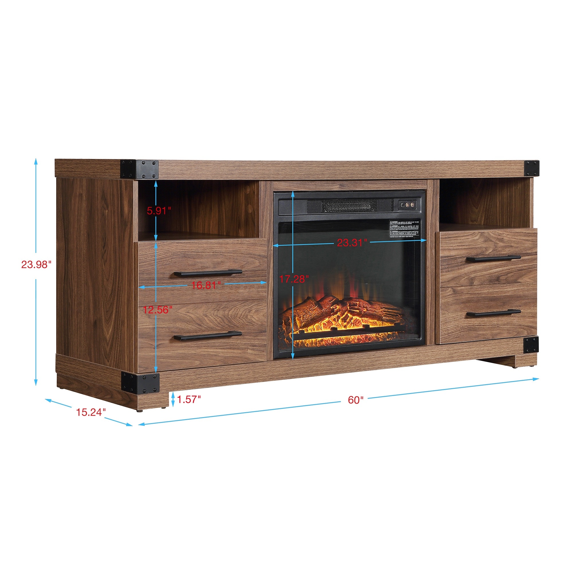 Manhattan Comfort FP1-BR Electric-Fireplaces - View #3