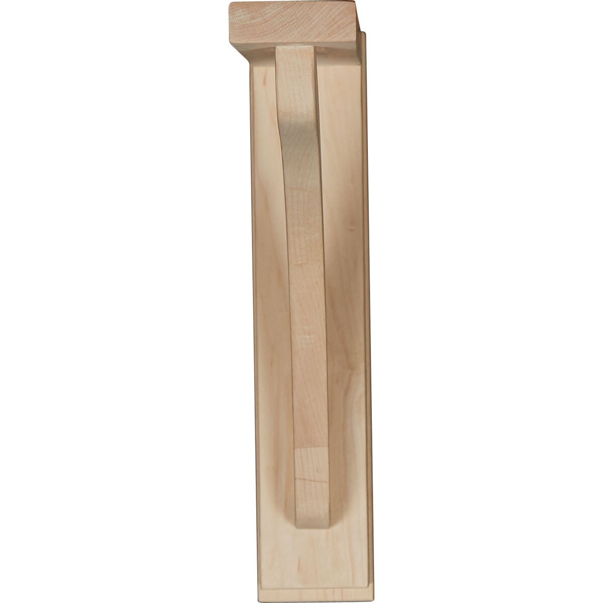 Red Oak Hand-Carved Wood Shelf Bracket 12.25" H