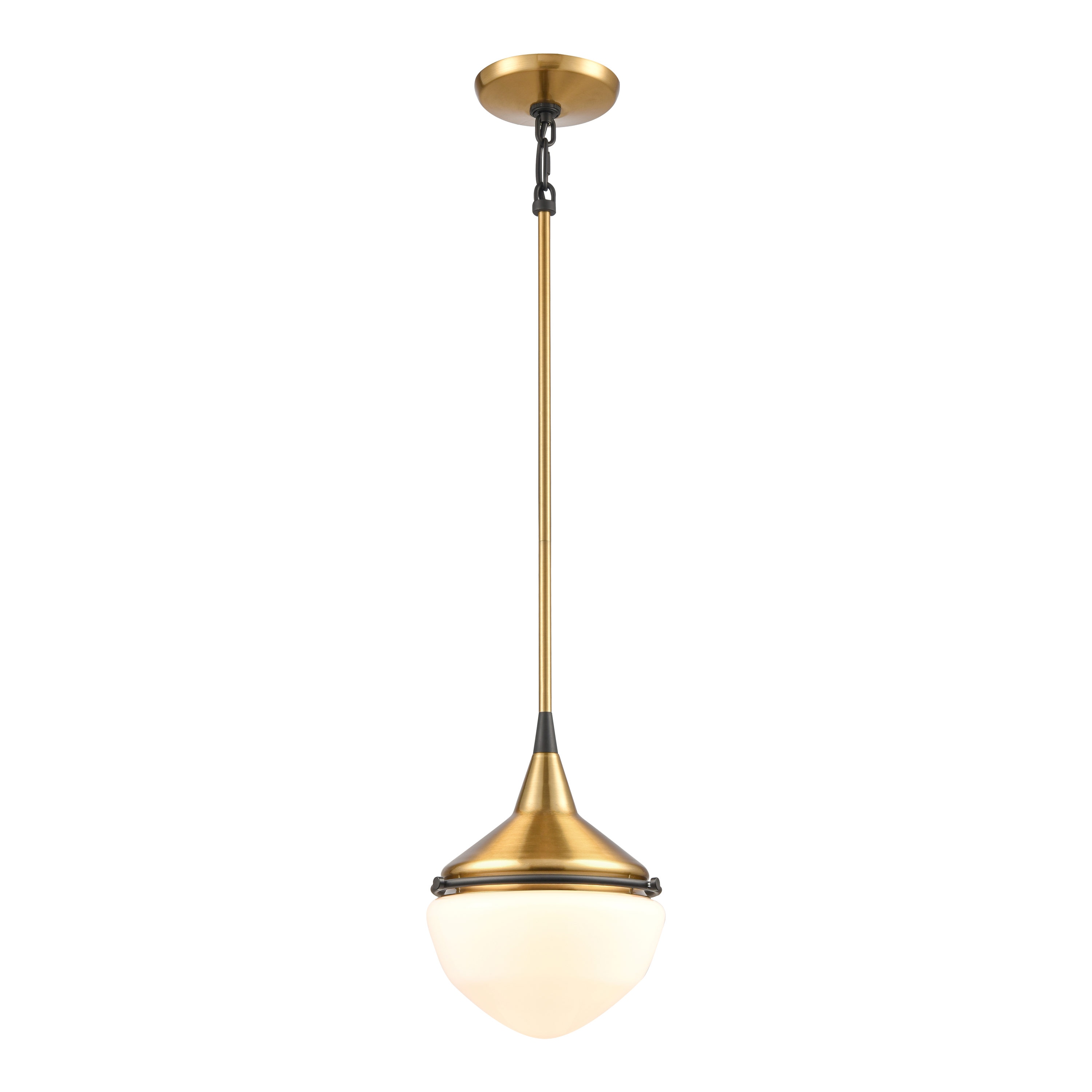 Westmore by ELK Lighting LWPN-210920082 Mickley 1 -Light Satin Brass Transitional Geometric Mini Hanging Pendant light