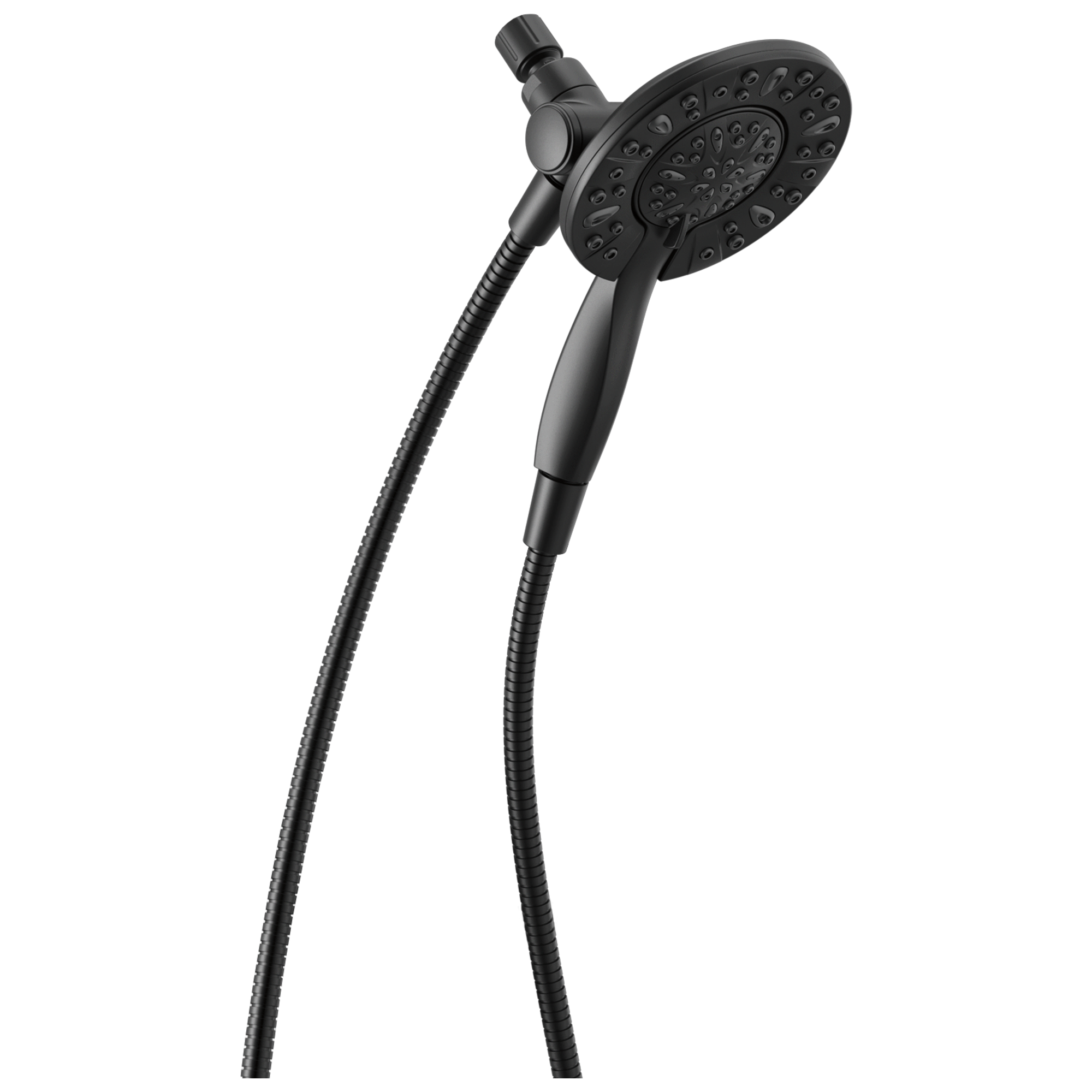 Delta In2ition Matte Black 6-in Round Dual/Combo Shower Head 2.5-GPM (9.5-LPM)