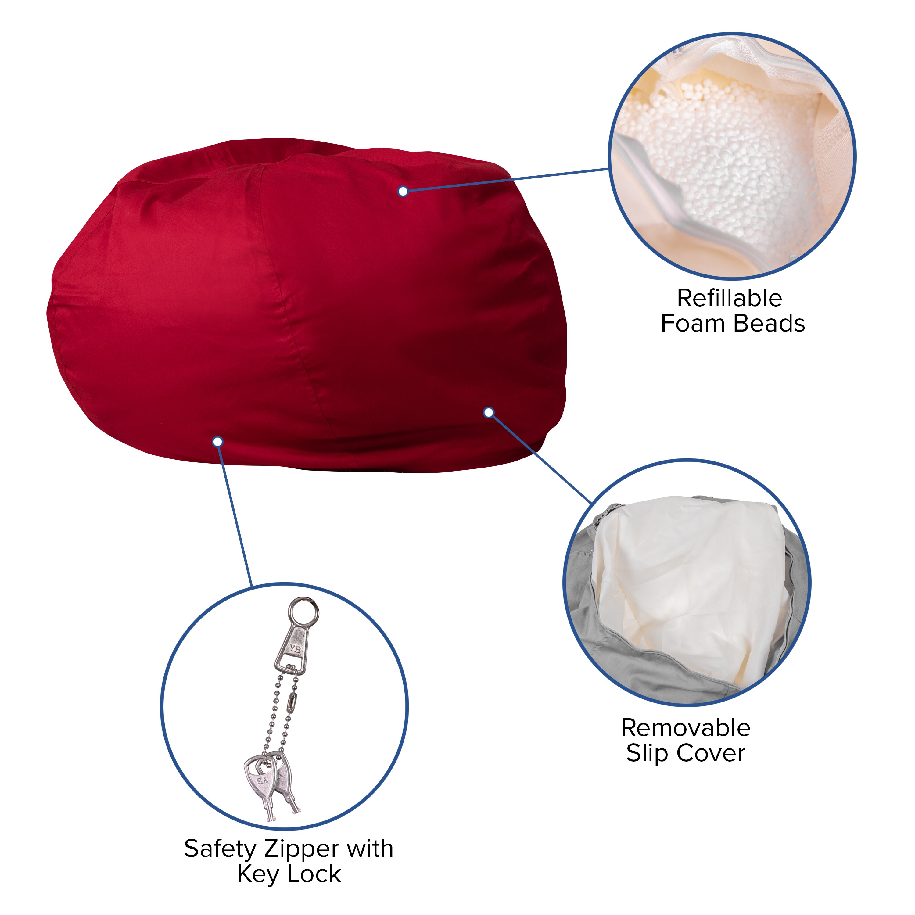 Emma + Oliver 889142482208 Bean-Bag-Chairs - View #3