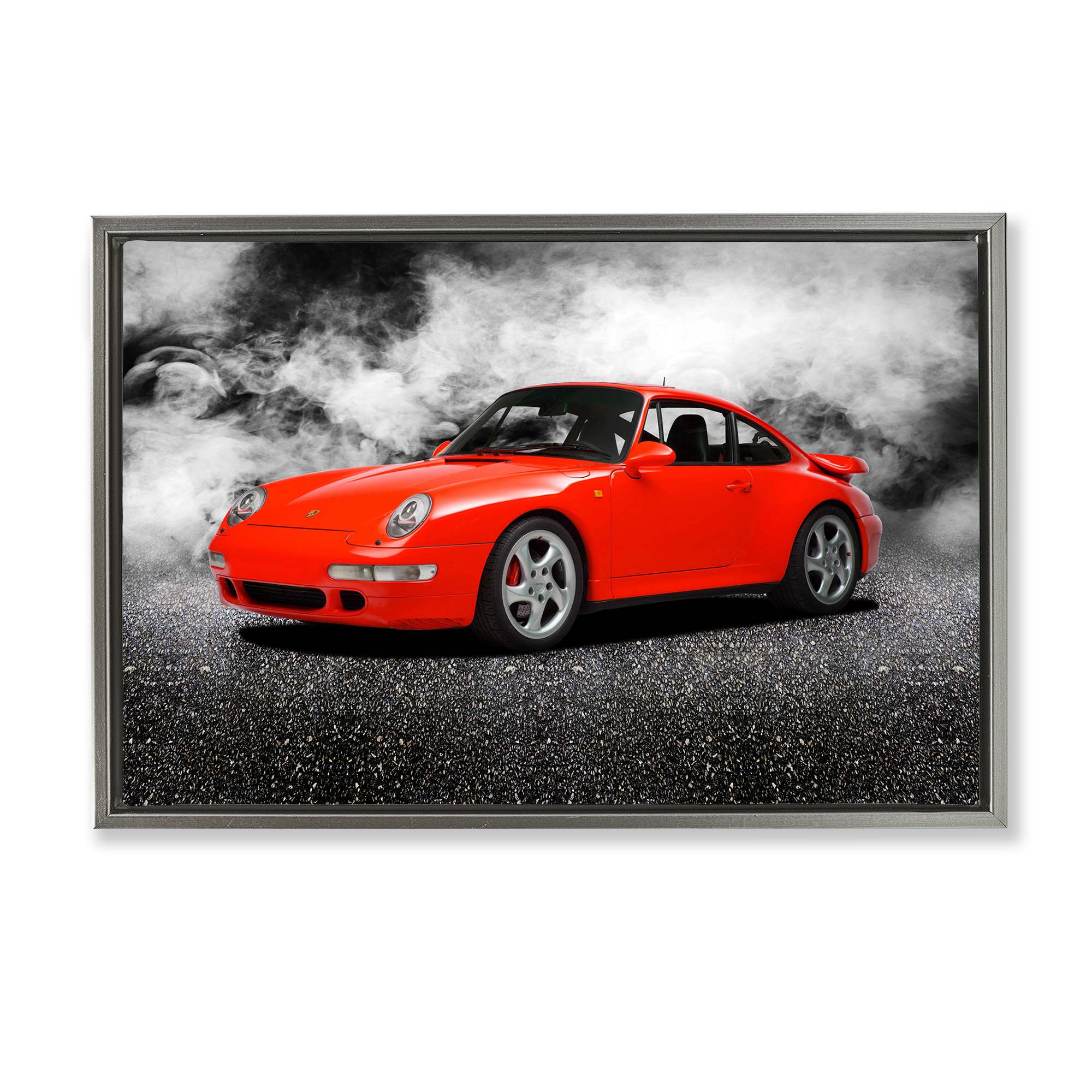 Stupell Industries BS-529-FFL-20X30 Bold Red Sports Car Gray Framed Floater Canvas Wall Art By Mark Rogan 31 x 21
