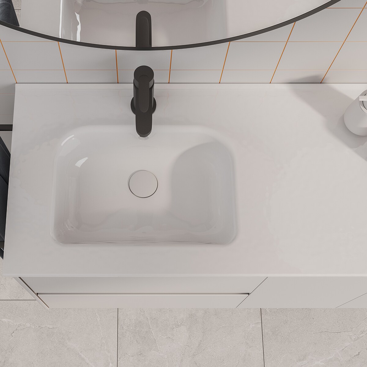 WS Bath Collections SLIM 90 Bath-Sink - View #5