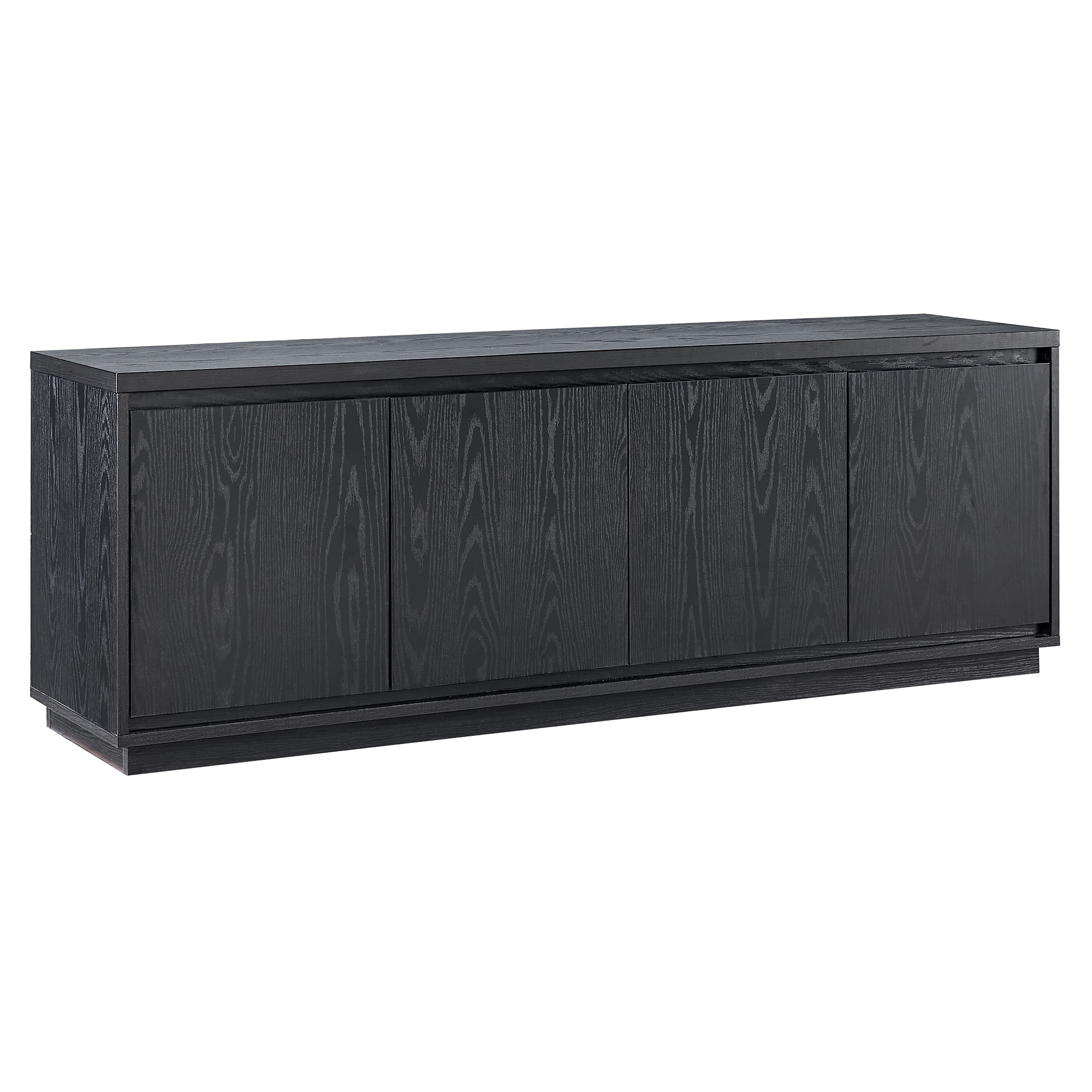Hailey Home TV1854 Presque Modern/Contemporary Black Grain TV stand ( Accommodates TVs more than 70-in )