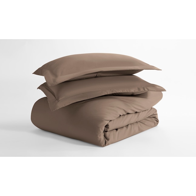 Ienjoy Home 3 Piece Taupe King, Taupe Duvet Cover Set King