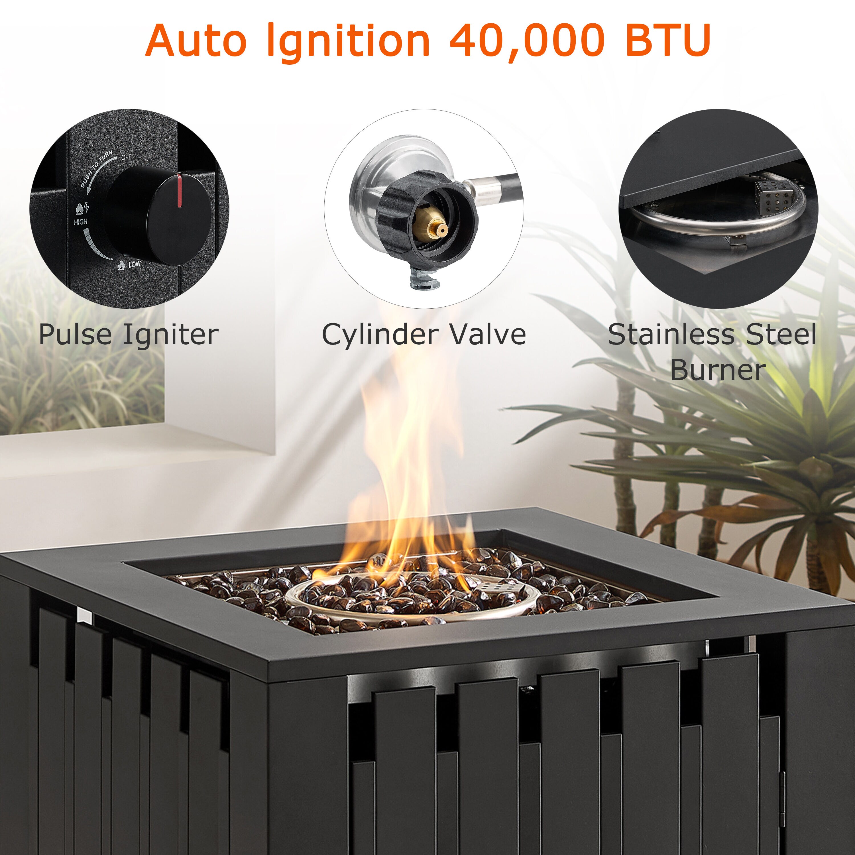 Art Leon FP001-1-BL Outdoor-Gas-Firepits - View #4