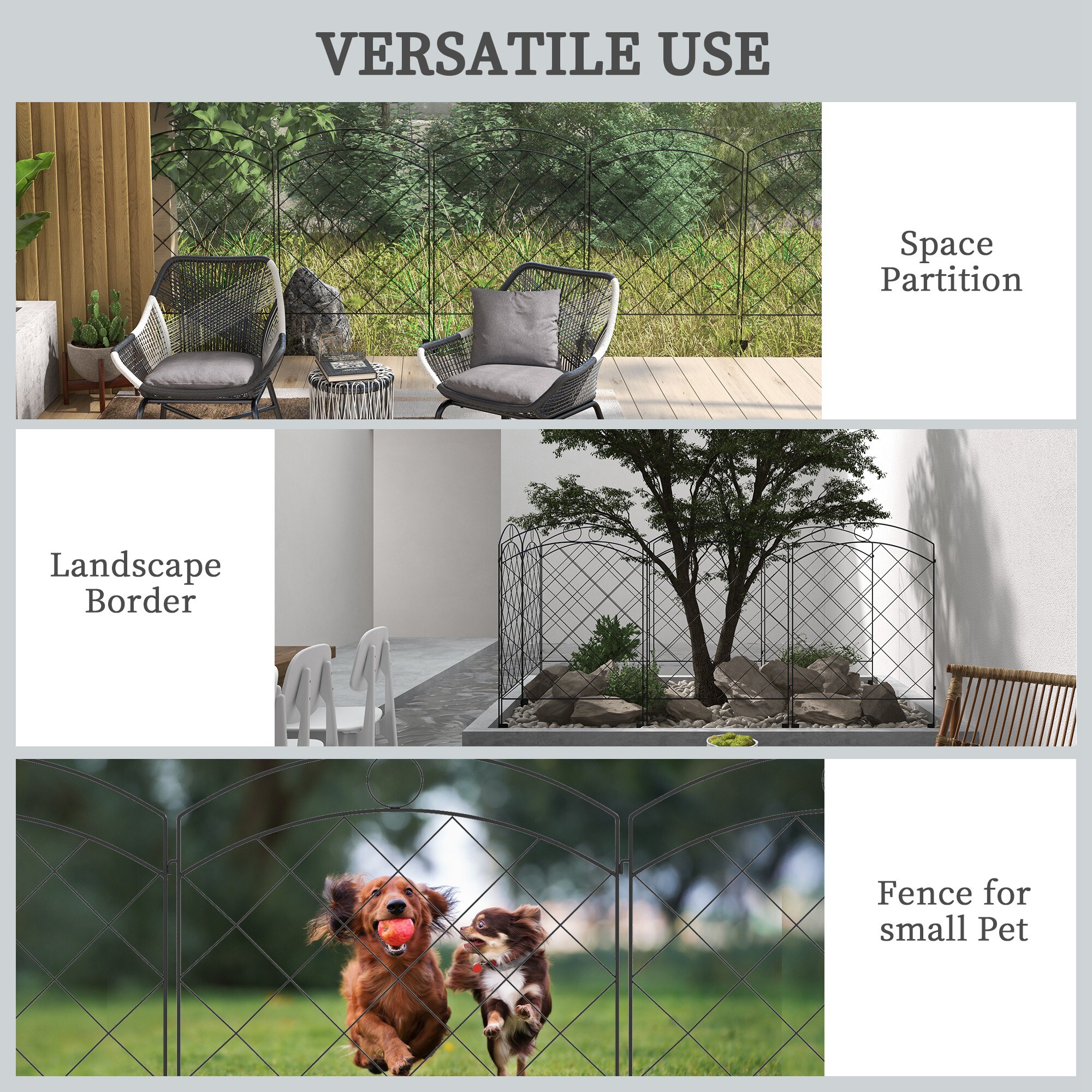 Outsunny 844-770V00BK Garden-Utility-Fencing - View #6