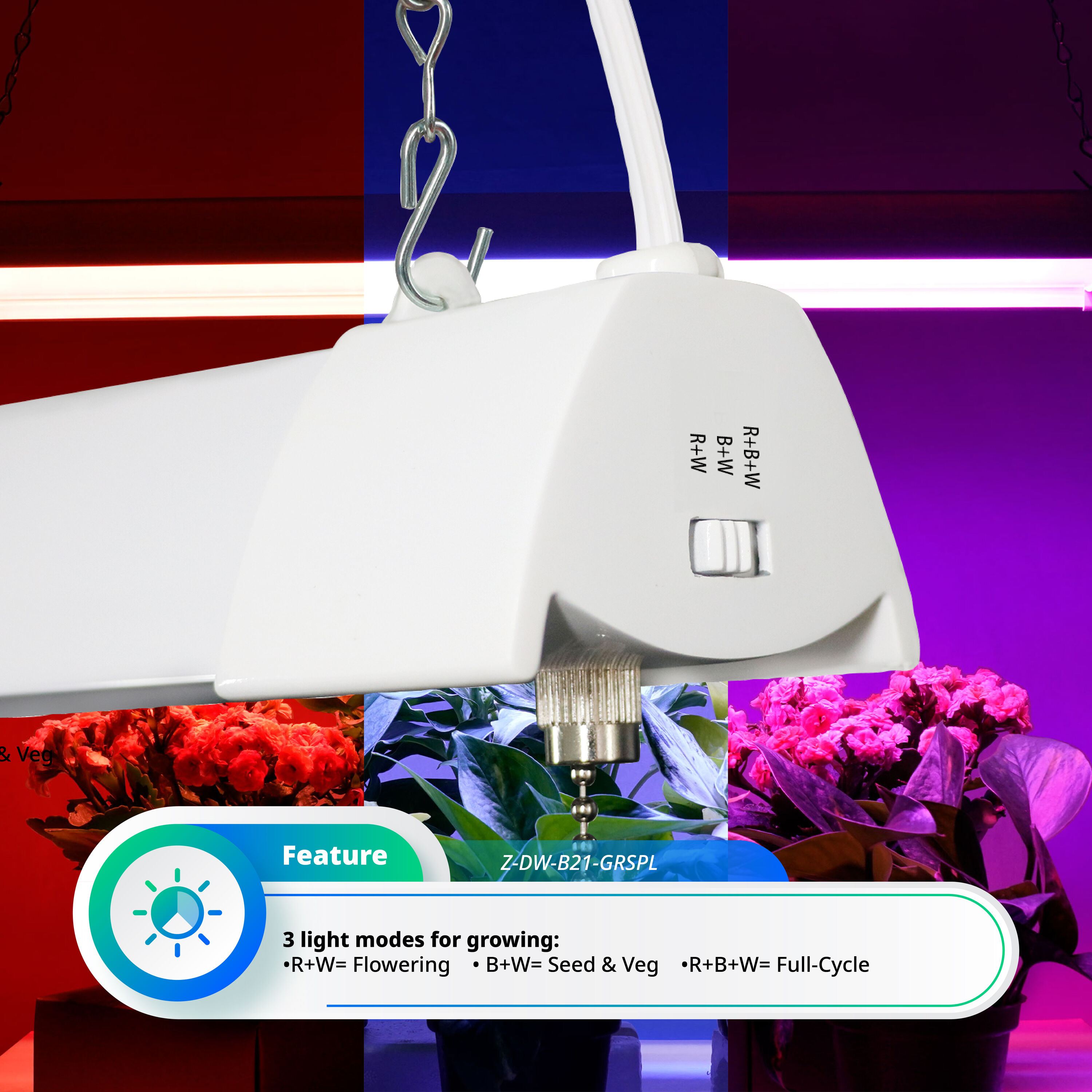 Utilitech Z-DW-B21-GRSPL Grow-Lights - View #4