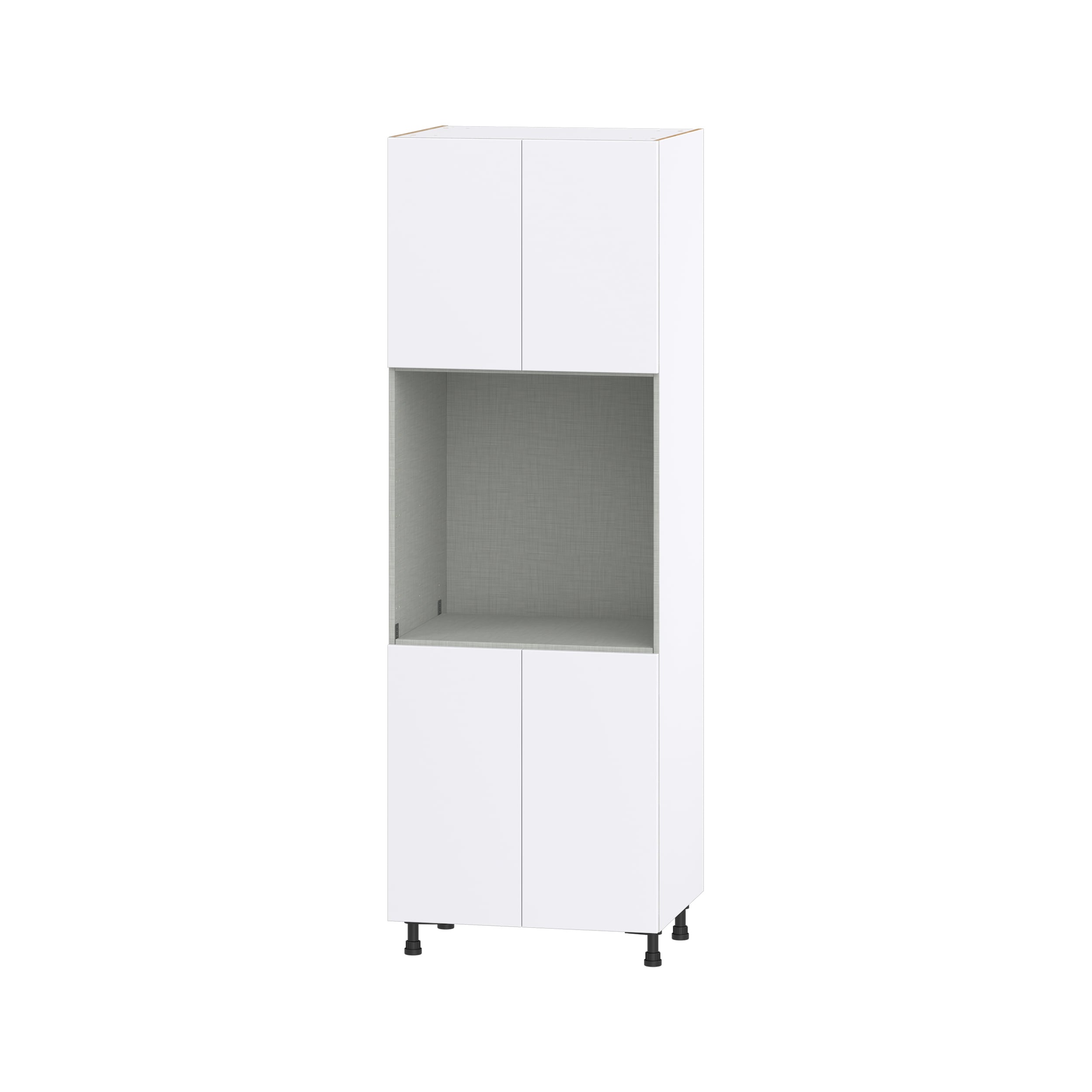 Hugo&Borg DSTO3089.5-LA Lasalle 30-in W x 89.5-in H x 24-in D Bright White Slab Single oven Pantry Fully assembled Cabinet (Flat Panel Slab)