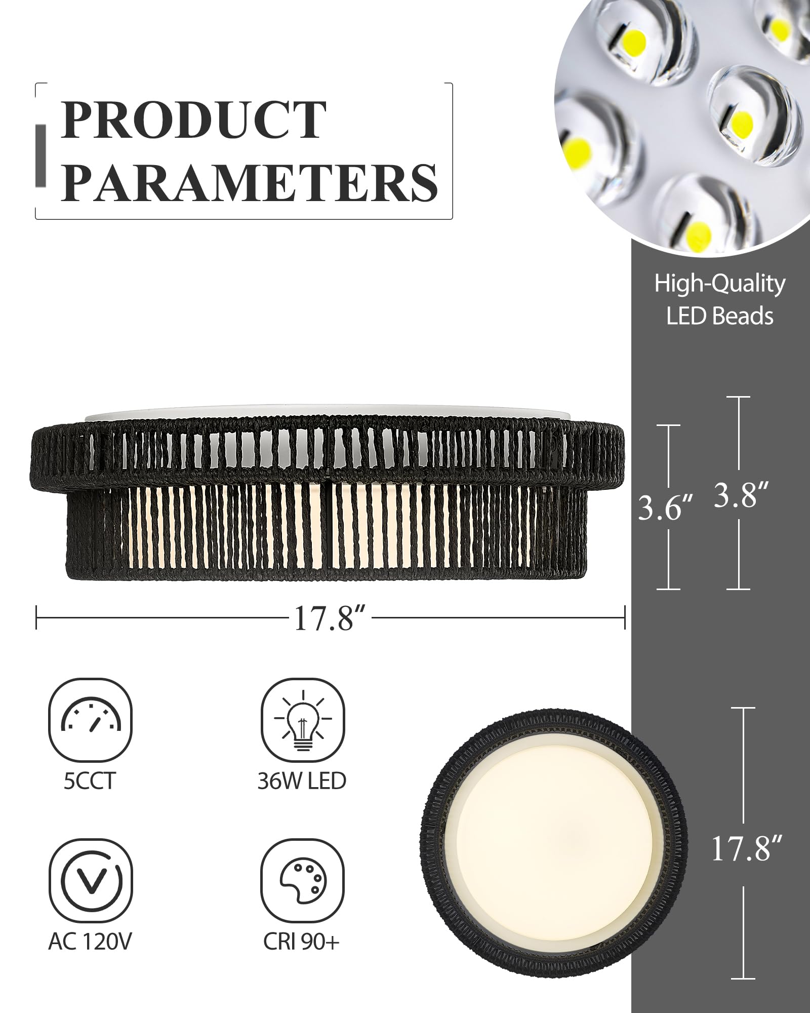 LTMATE LS5HYS78LF-LED BK flushmounts - View #2