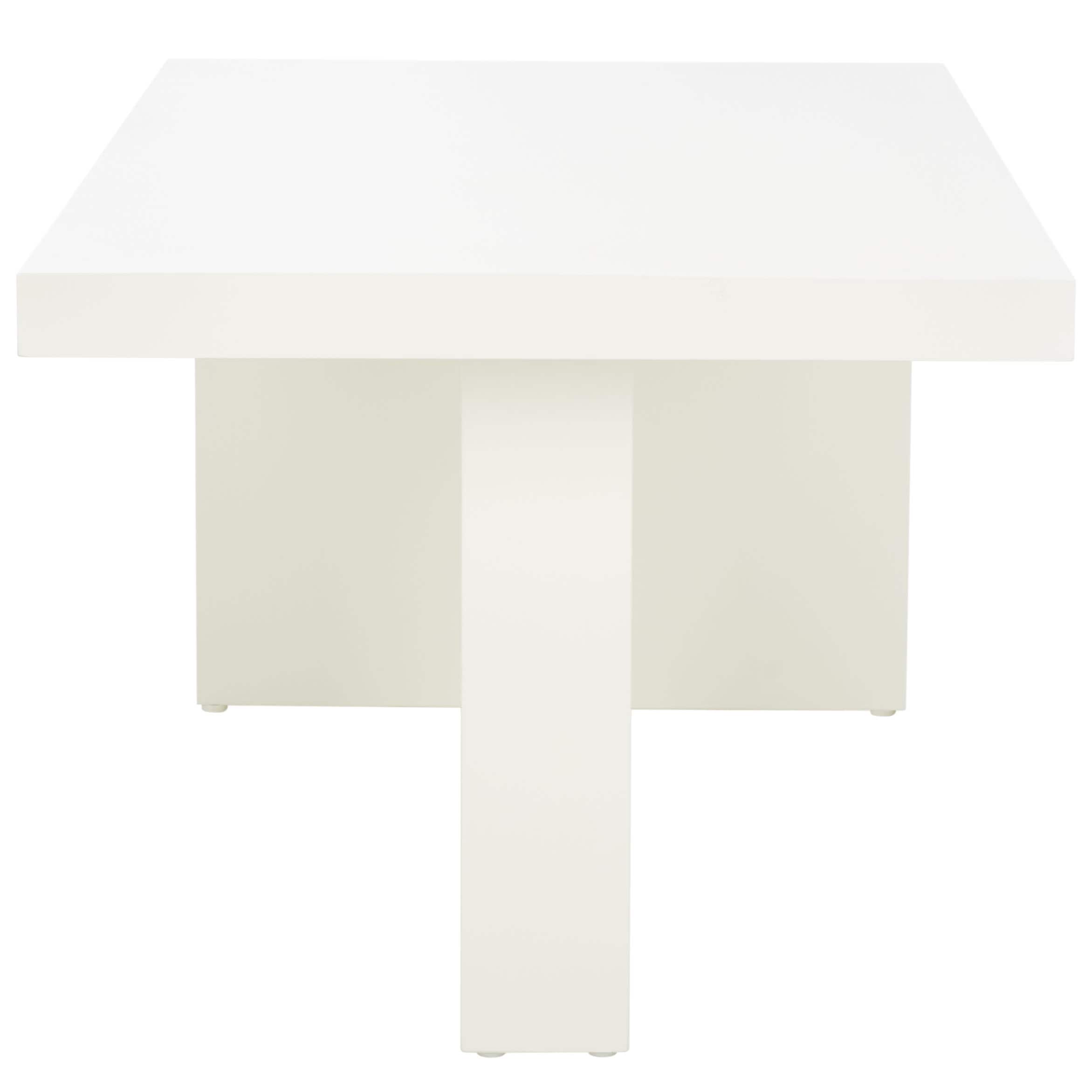 Assana White Rectangular Pinewood Coffee Table