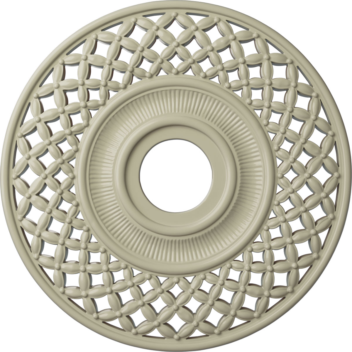 Ekena Millwork CM22RBCYF Robin 22.25-in W x 22.25-in L Painted Clear Yellow Polyurethane Whole Ceiling Medallion
