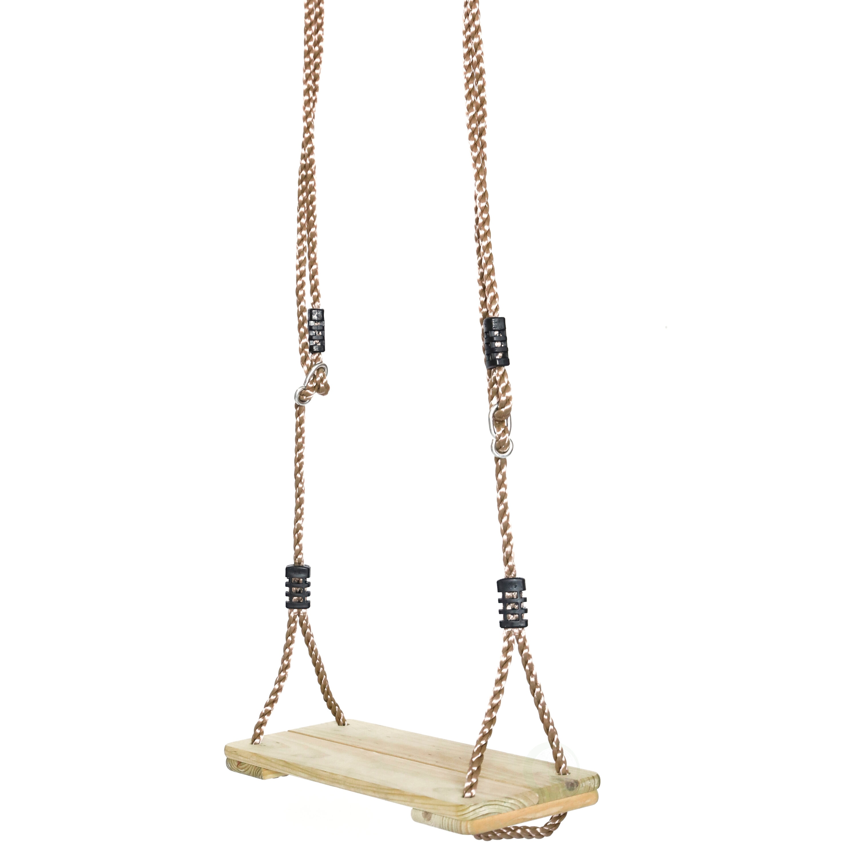PLAYBERG Outdoor Wooden Tree Swing with Hanging Ropes