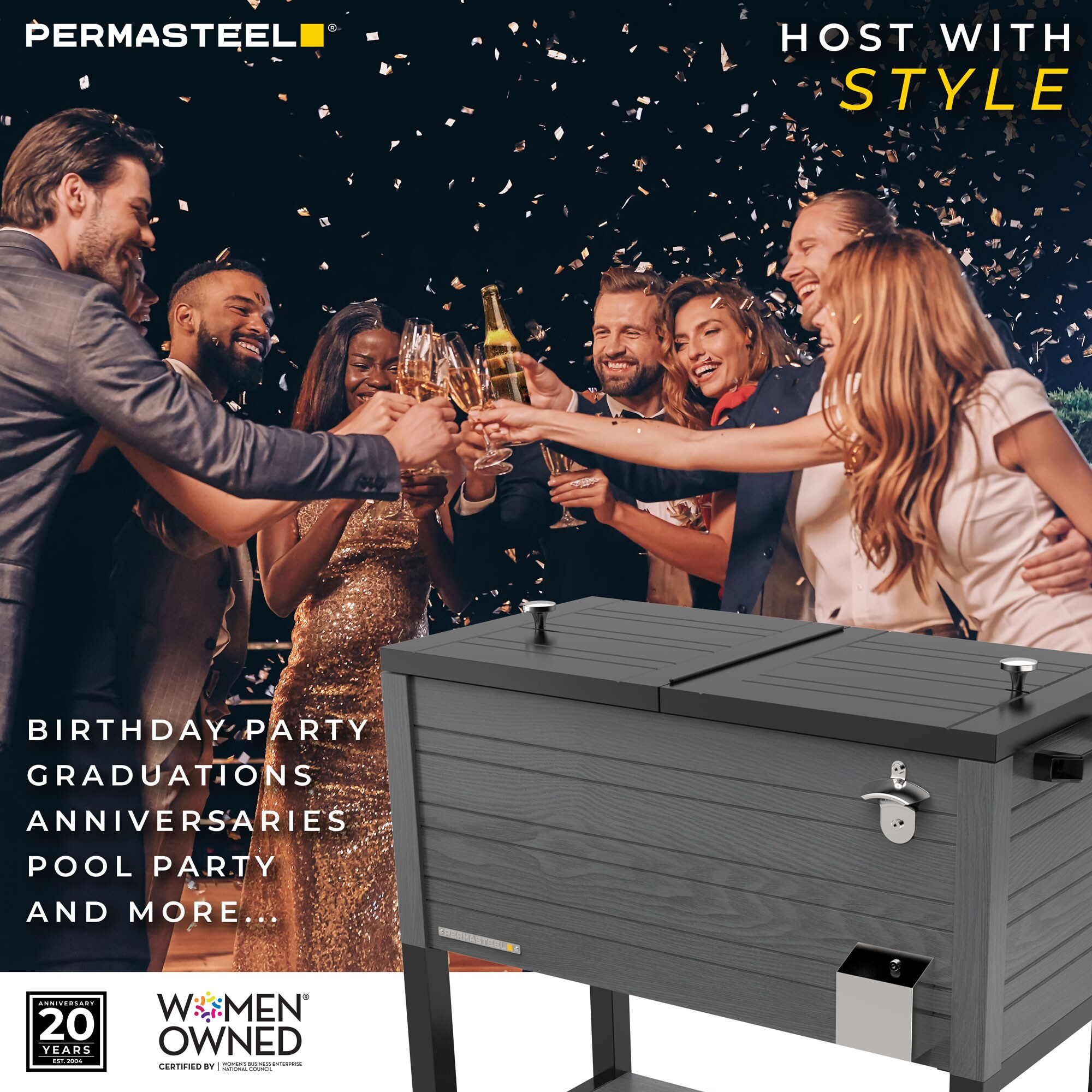 Permasteel PS-205D-GY Beverage-Coolers - View #6