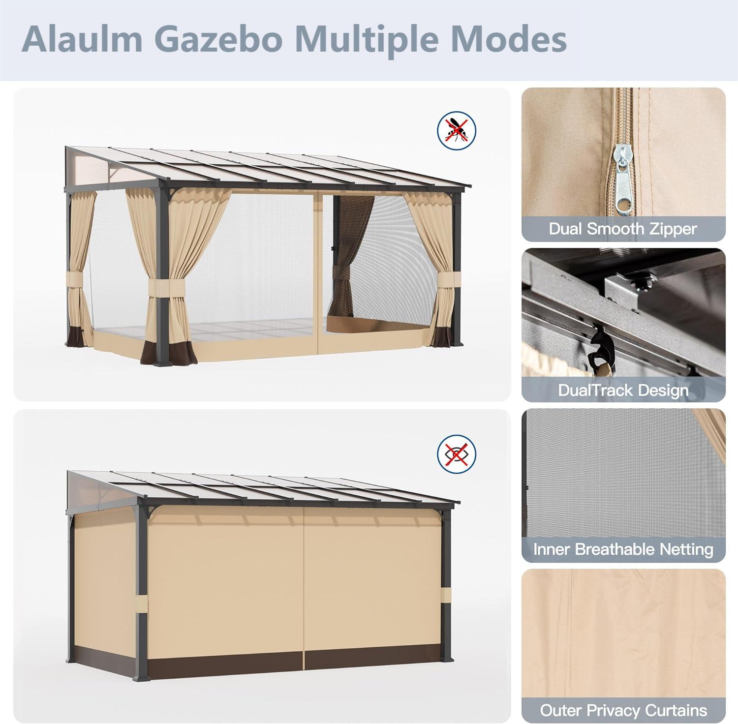 ALAULM LS-1012WMGB-SAND Wood-Resin-Gazebos - View #6