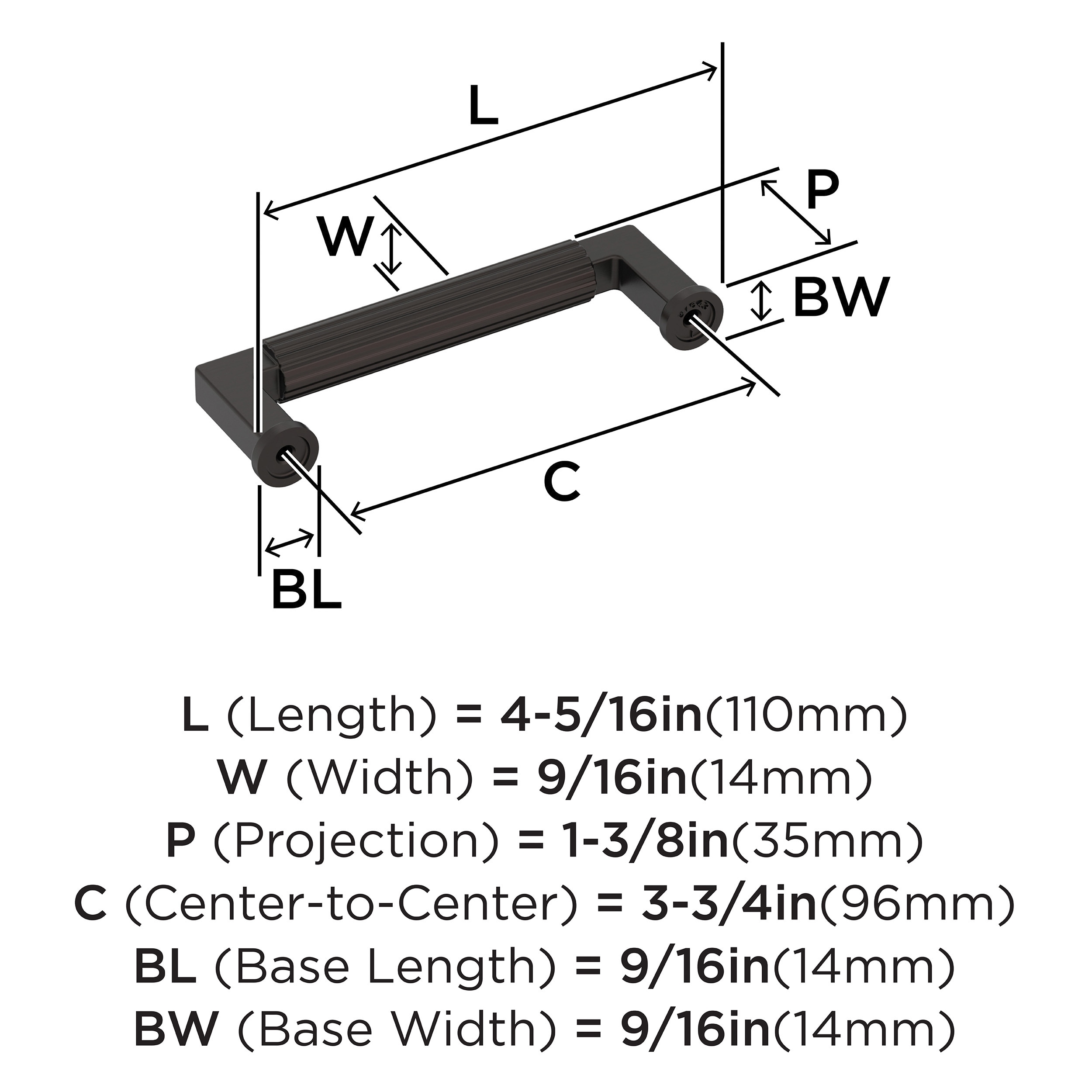 Amerock BP37643ORB Cabinet-Pulls - View #4
