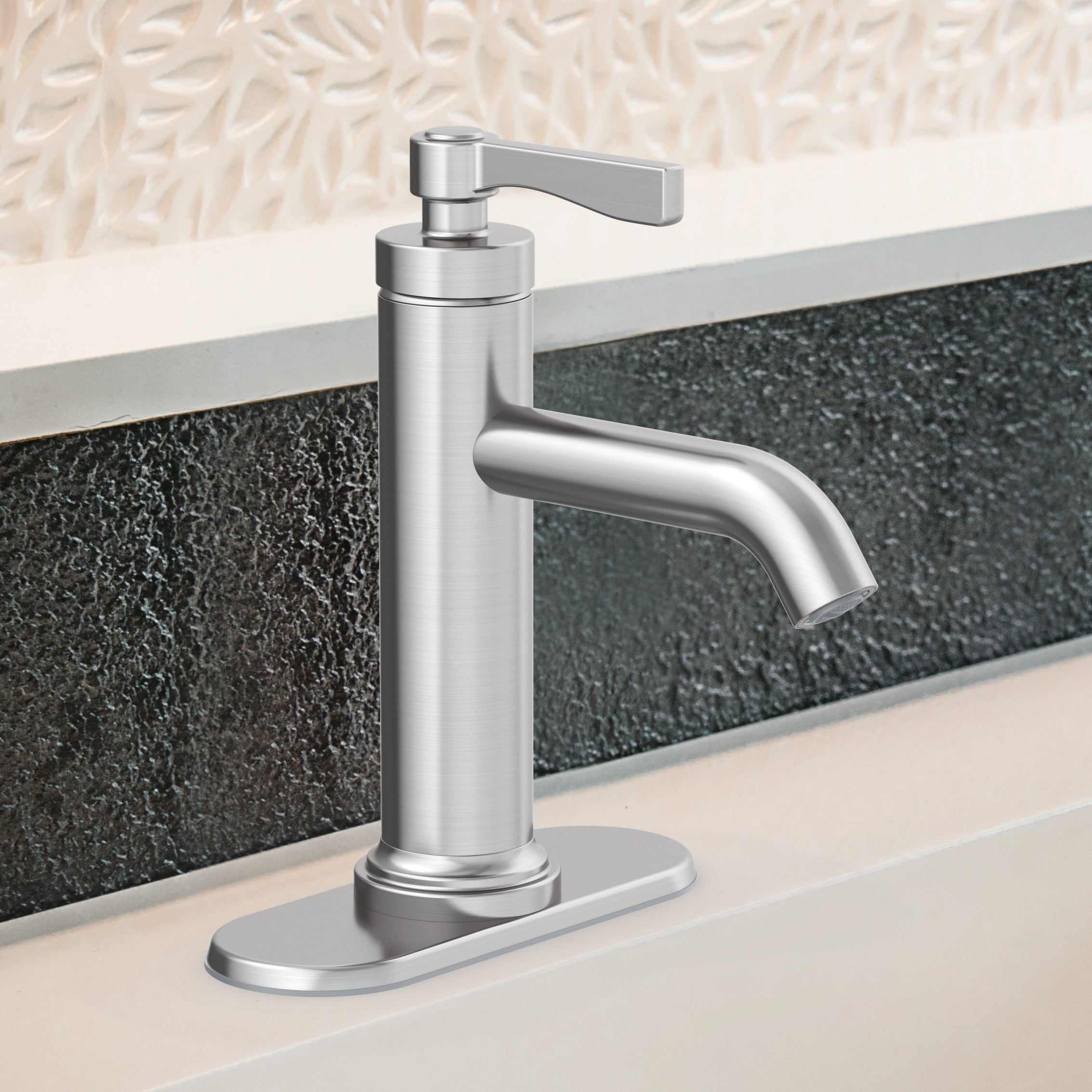 allen + roth Townley Brushed Nickel 4in centerset 1Handle WaterSense