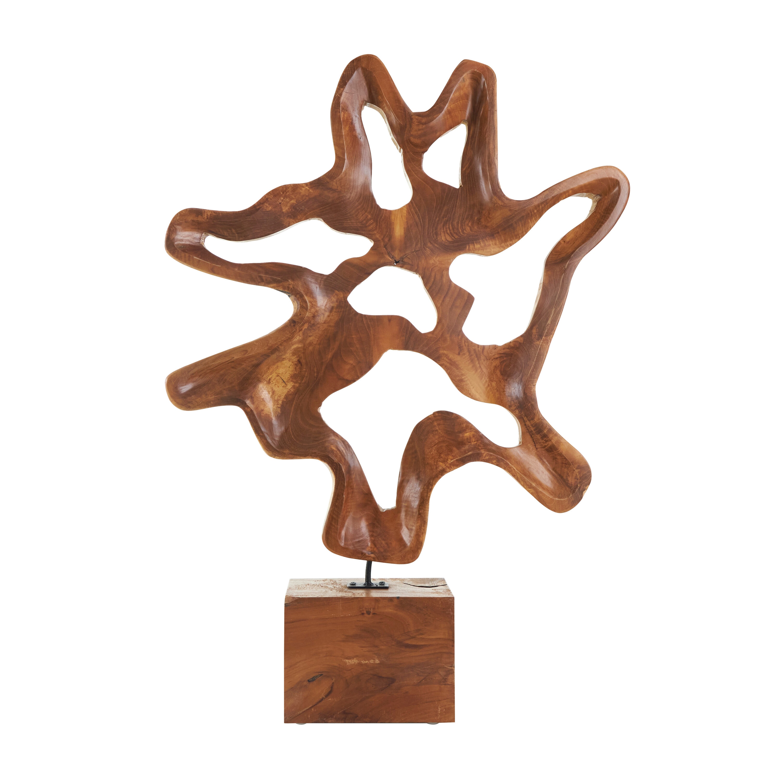 Grayson Lane 821751 Brown Wood Modern Sculpture