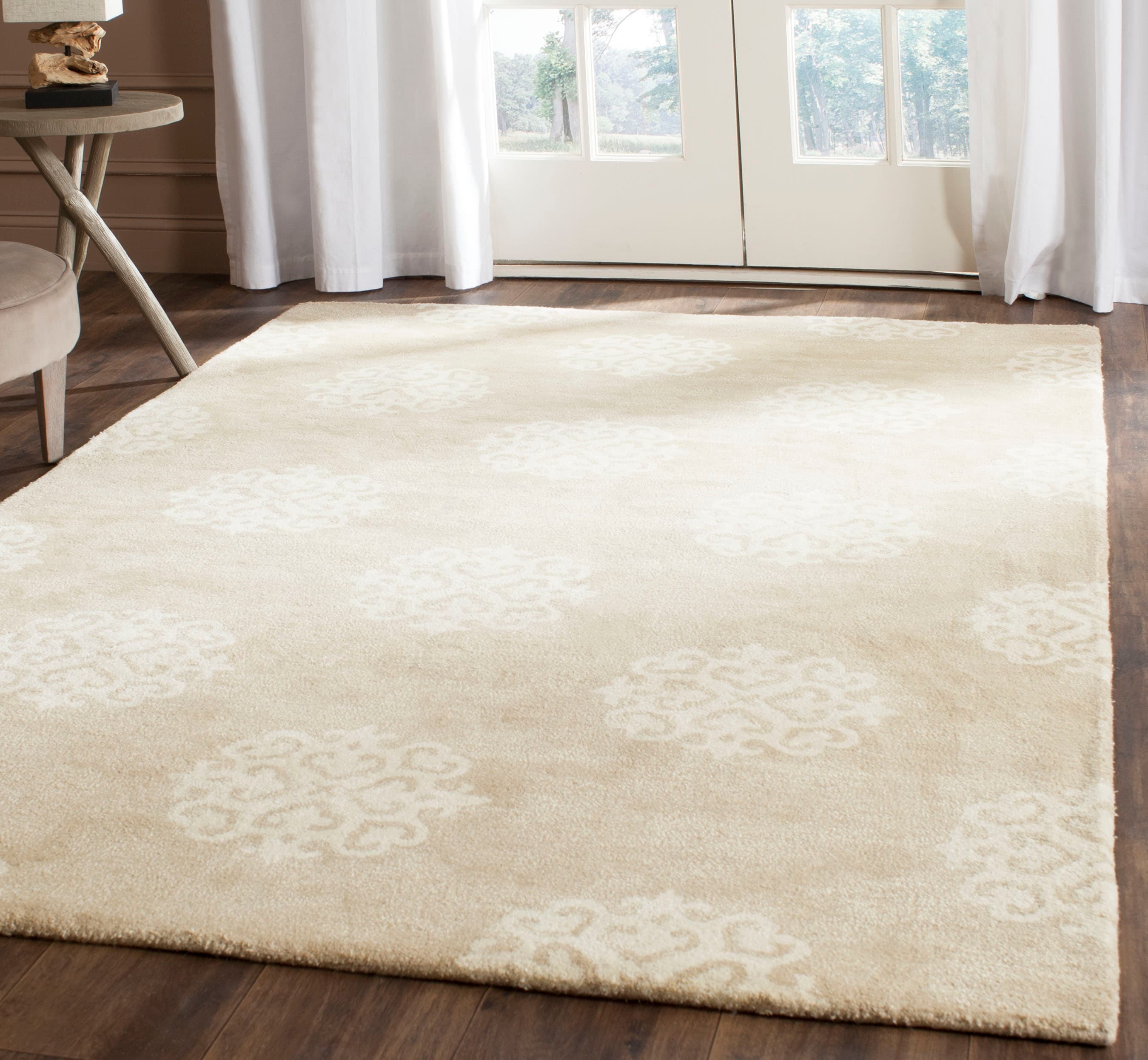 Safavieh SOH724B-6 Soho Hue 6 x 9 (ft) Tufted Wool Beige/Ivory Rectangular Indoor Abstract Farmhouse/Cottage Area rug