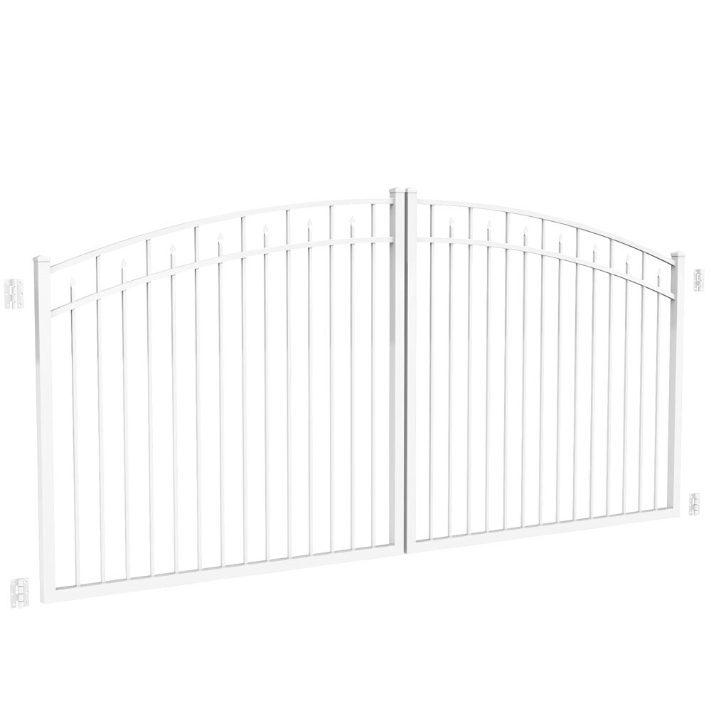 Freedom 11.75-ft x 4.7-ft Black Aluminum Driveway Gate