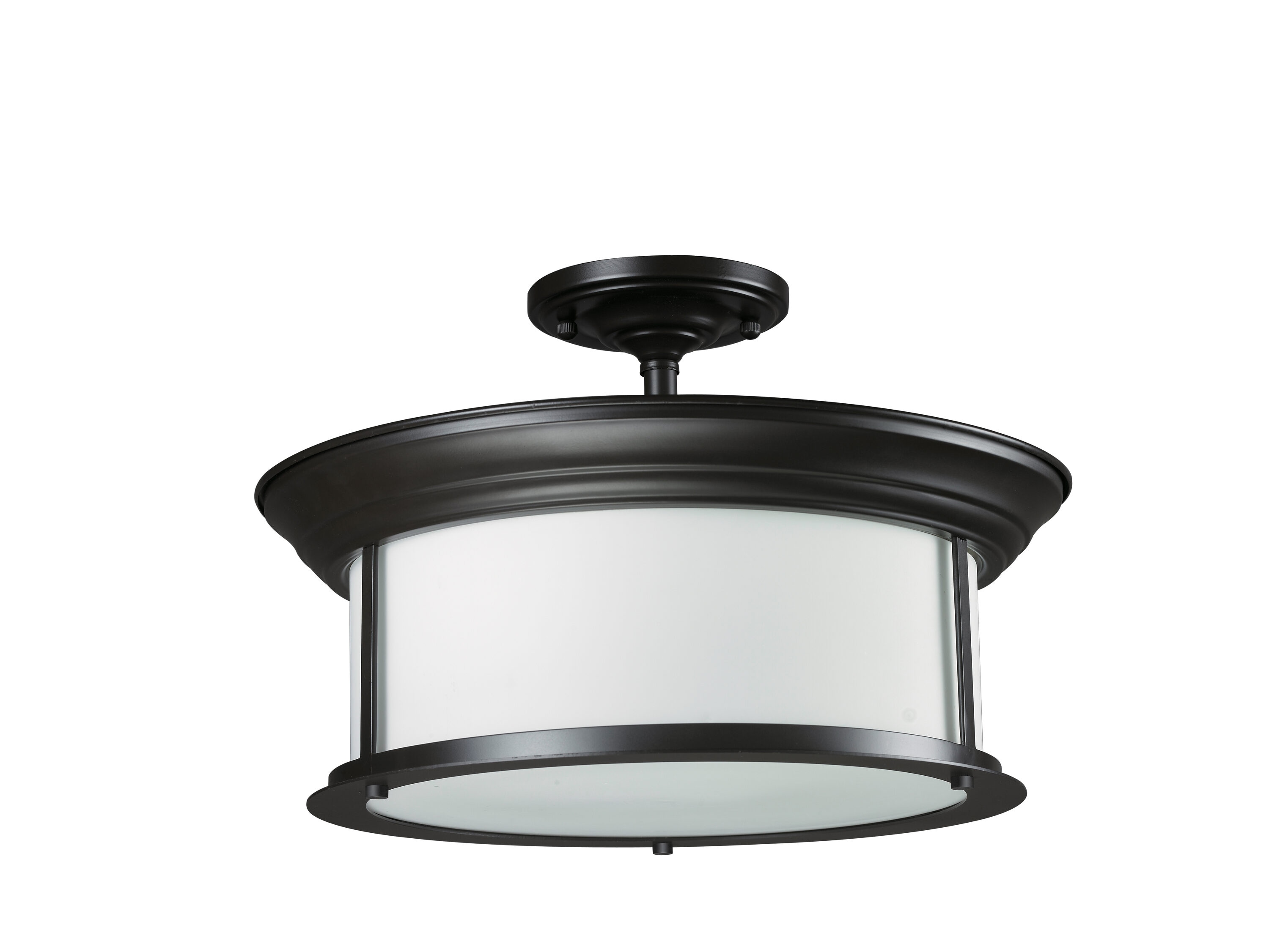 Z-Lite 2004SF-BRZ Sonna 1 -Light 15.5-in Matte Bronze Semi Flush Mount Light
