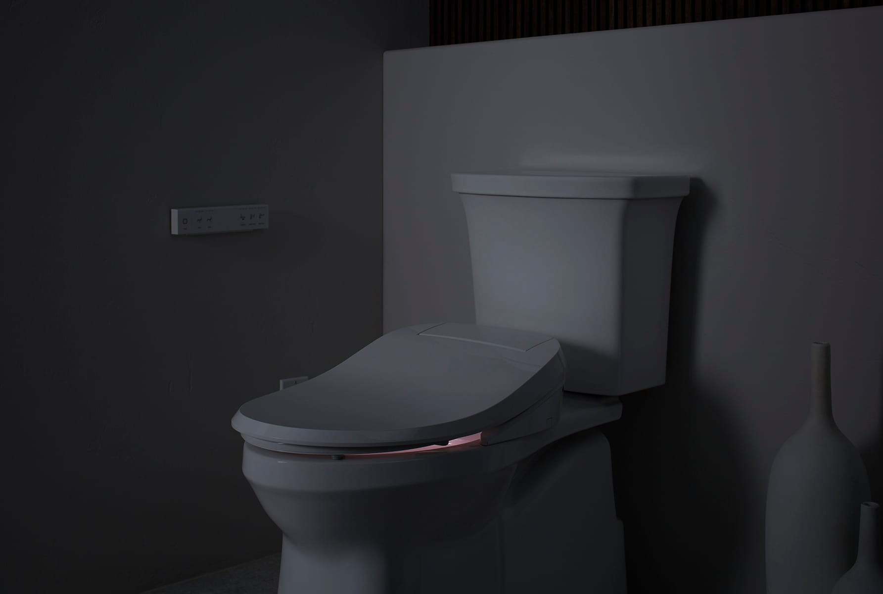 KOHLER PureWash E700 Plastic White Elongated Soft Close Heated Bidet ...