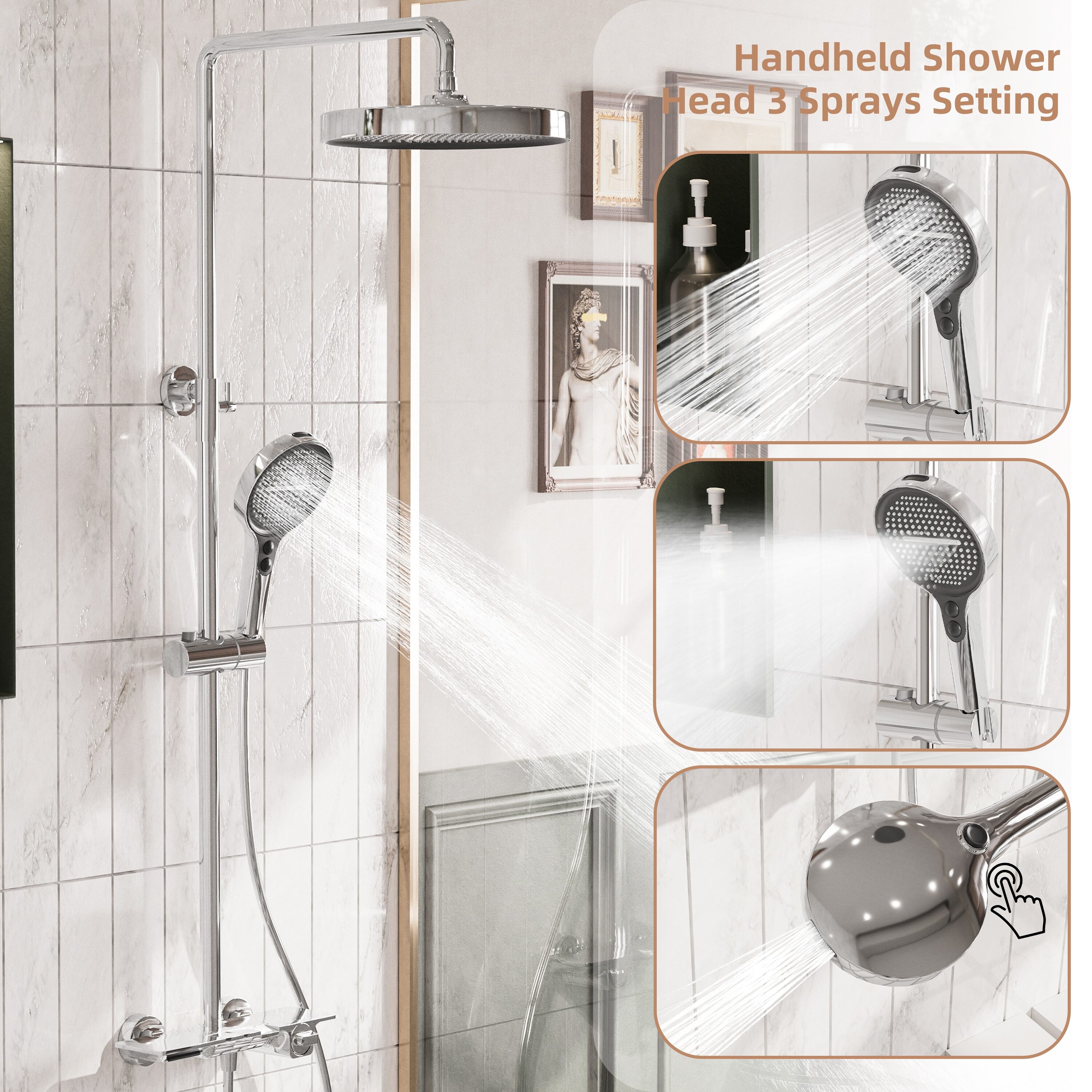 MODLAND MDL1SS38CH2 Showerhead-Bar-Panels - View #7